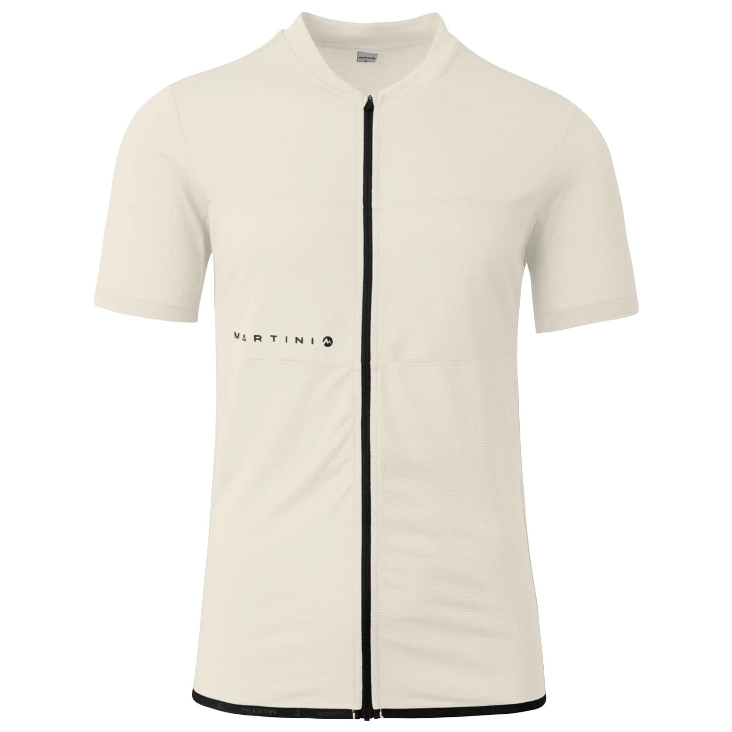 Мъжка фланелка с къс ръкав за колоездене Martini Flowtrail Zip Shirt Cycling jersey - Off-White