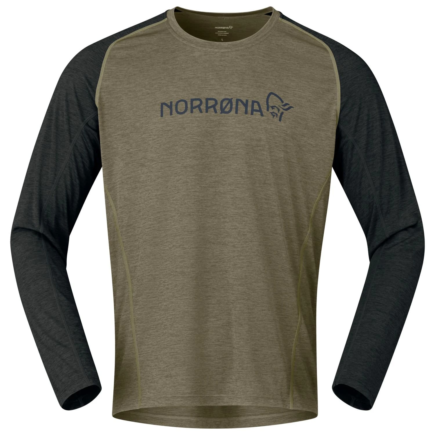Мъжка фланелка с дълъг ръкав за колоездене Norrøna Fjørå Equaliser Lightweight Long Sleeve Cycling jersey - Olive Night