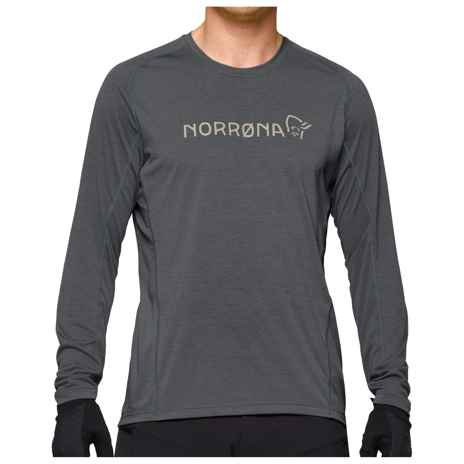 Мъжка фланелка с дълъг ръкав за колоездене Norrøna Fjørå Equaliser Lightweight Long Sleeve Cycling jersey - Beluga