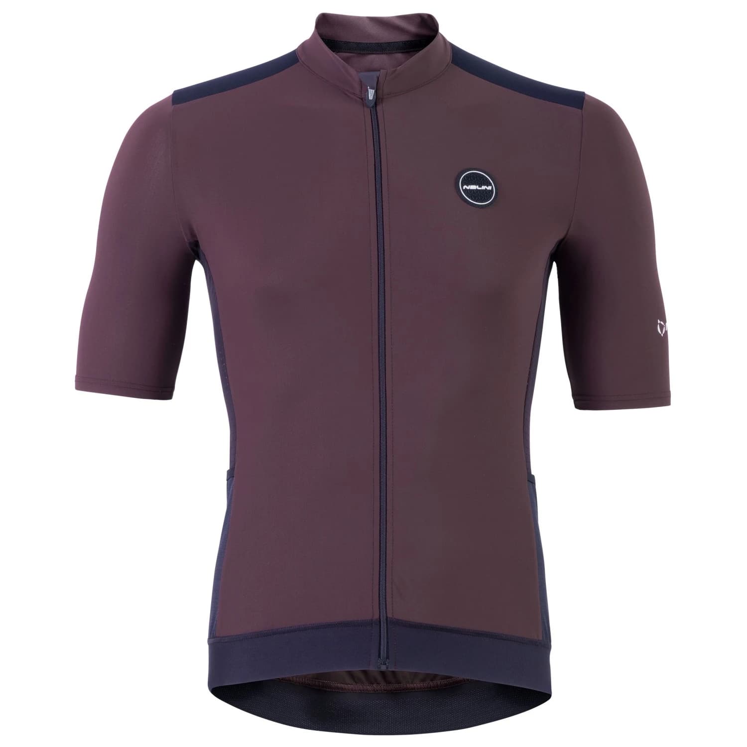 Мъжка фланелка с къс ръкав за колоездене Nalini Five Pockets Jersey Cycling jersey - Black / Prune