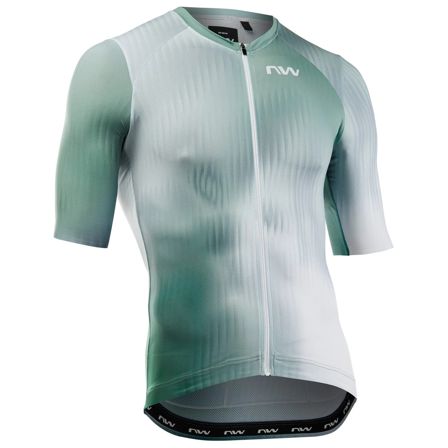Мъжка фланелка с къс ръкав за колоездене Northwave Blade Jersey Short Sleeve Cycling jersey - White / Sage Green