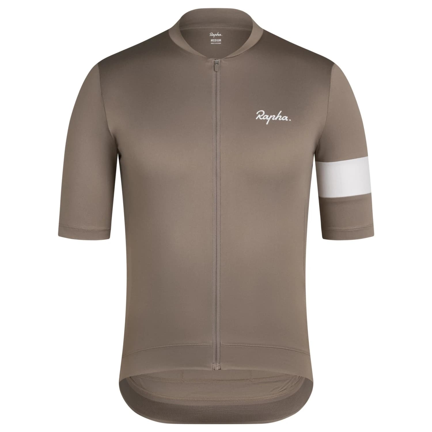 Мъжка фланелка с къс ръкав за колоездене Rapha Core Jersey Cycling jersey - Dark Tan / White