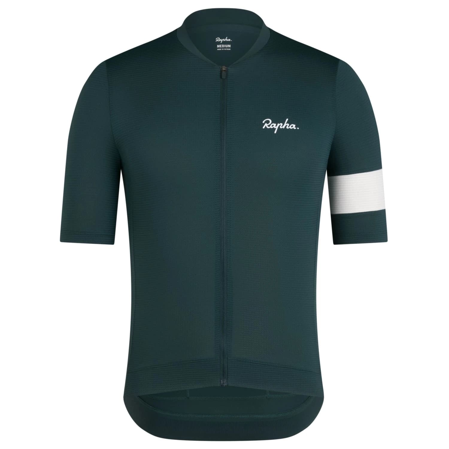 Мъжка фланелка с къс ръкав за колоездене Rapha Core Lightweight Jersey Cycling jersey - Forest Green / White