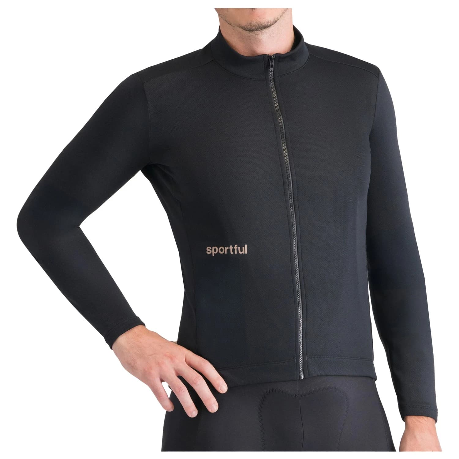 Мъжка фланелка с дълъг ръкав за колоездене Sportful Classic Thermal Jersey Cycling jersey - Black