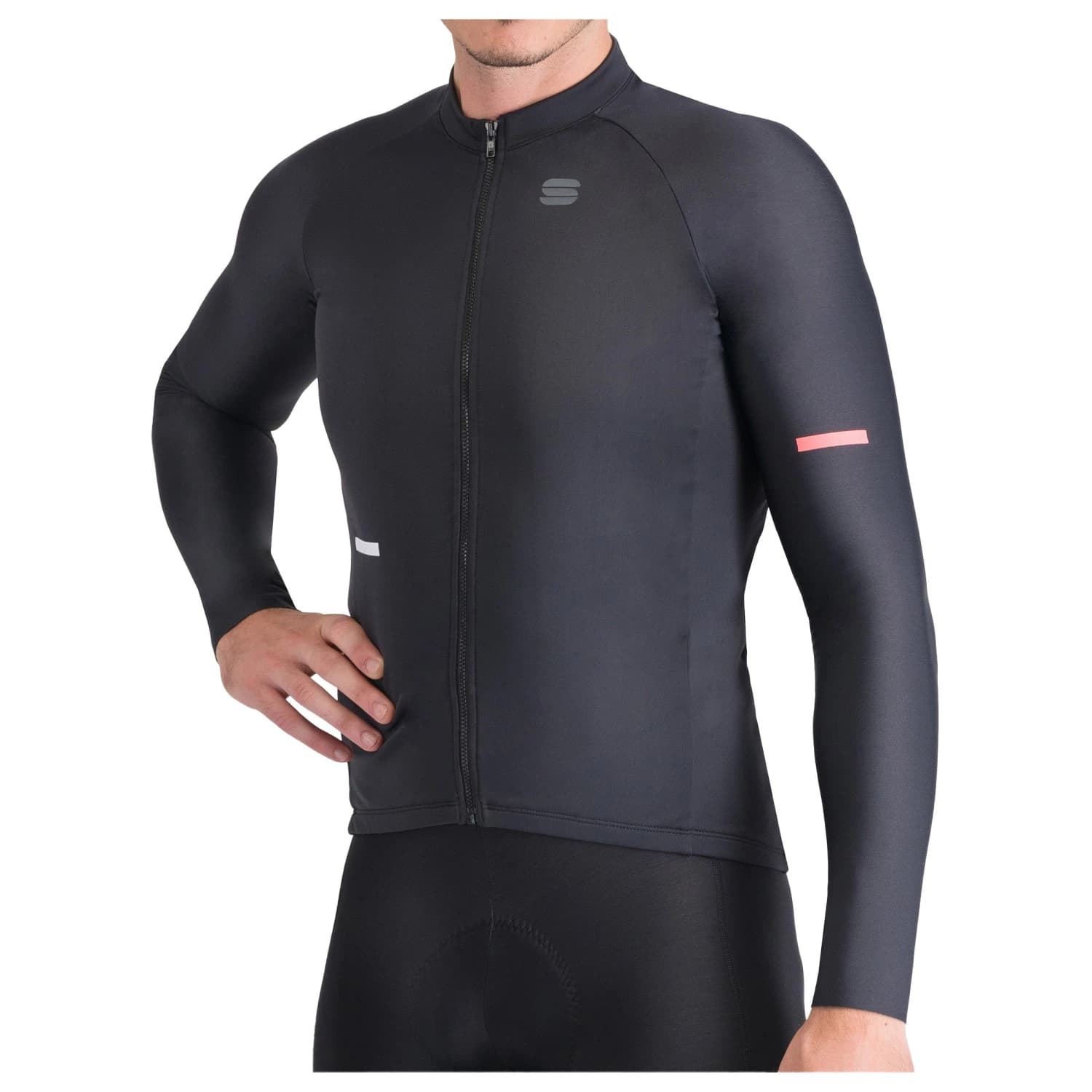 Мъжка фланелка с дълъг ръкав за колоездене Sportful Supernova Thermal Jersey Cycling jersey - Black
