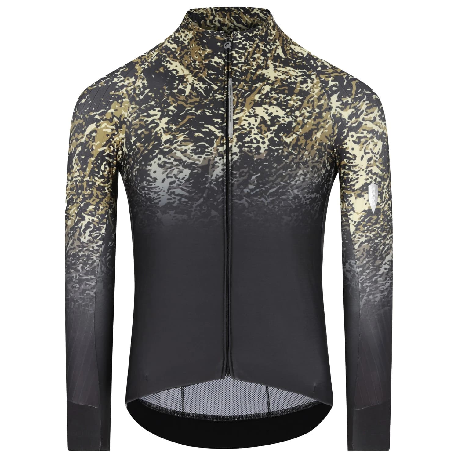 Мъжка фланелка с дълъг ръкав за колоездене Q36.5 Gregarius Hybrid Alpi Camo Long Sleeve Jersey Cycling jersey - Black