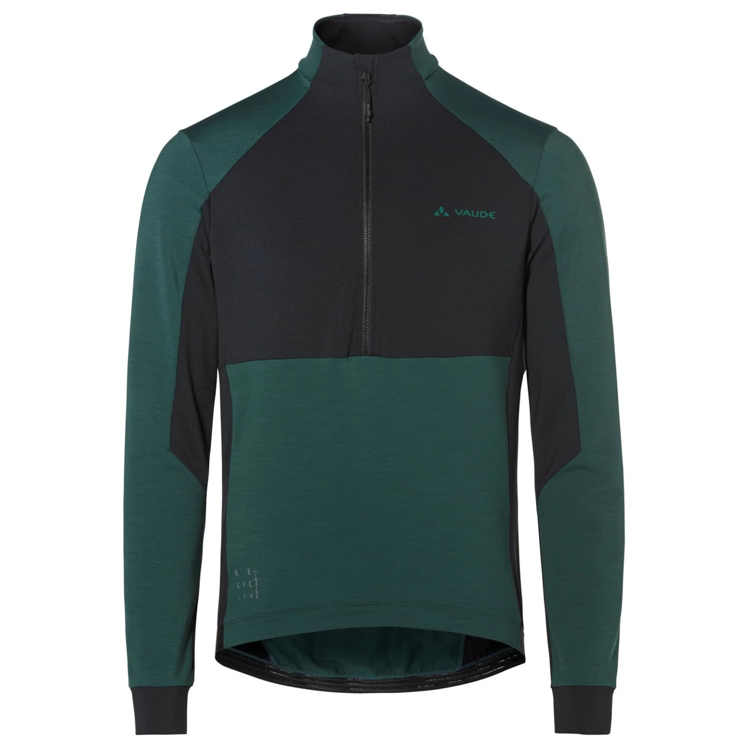 Мъжка фланелка с дълъг ръкав за колоездене Vaude Kuro Halfzip L/S Tricot Cycling jersey - Deep Pond