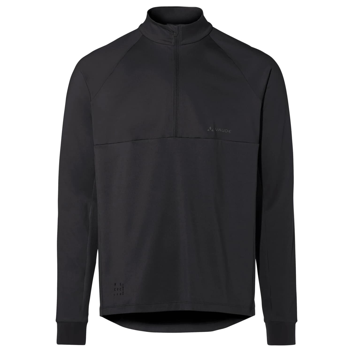 Фланелка с дълъг ръкав за колоездене Vaude Qimsa Halfzip L/S Shirt Cycling jersey - Black
