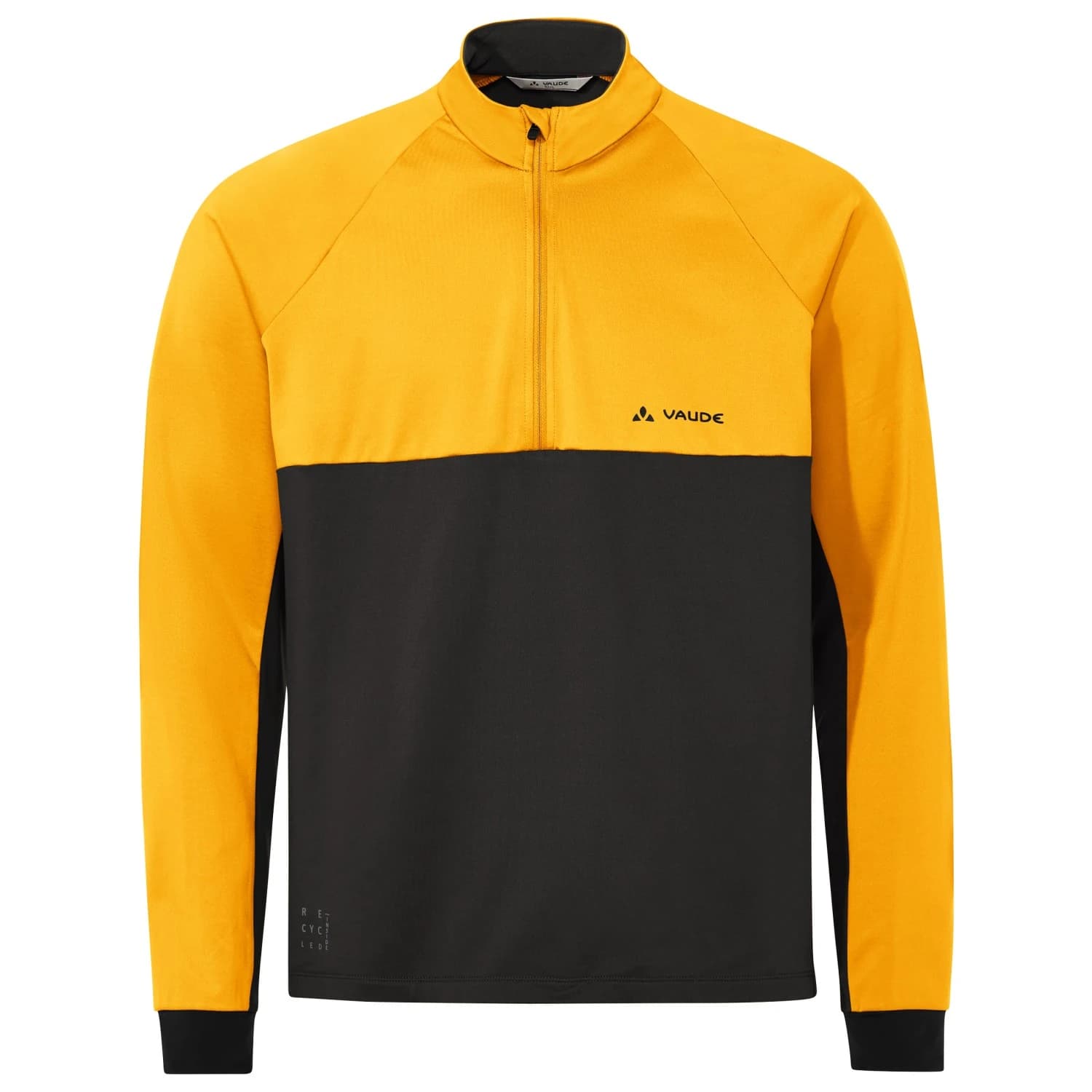 Фланелка с дълъг ръкав за колоездене Vaude Qimsa Halfzip L/S Shirt Cycling jersey - Saffron