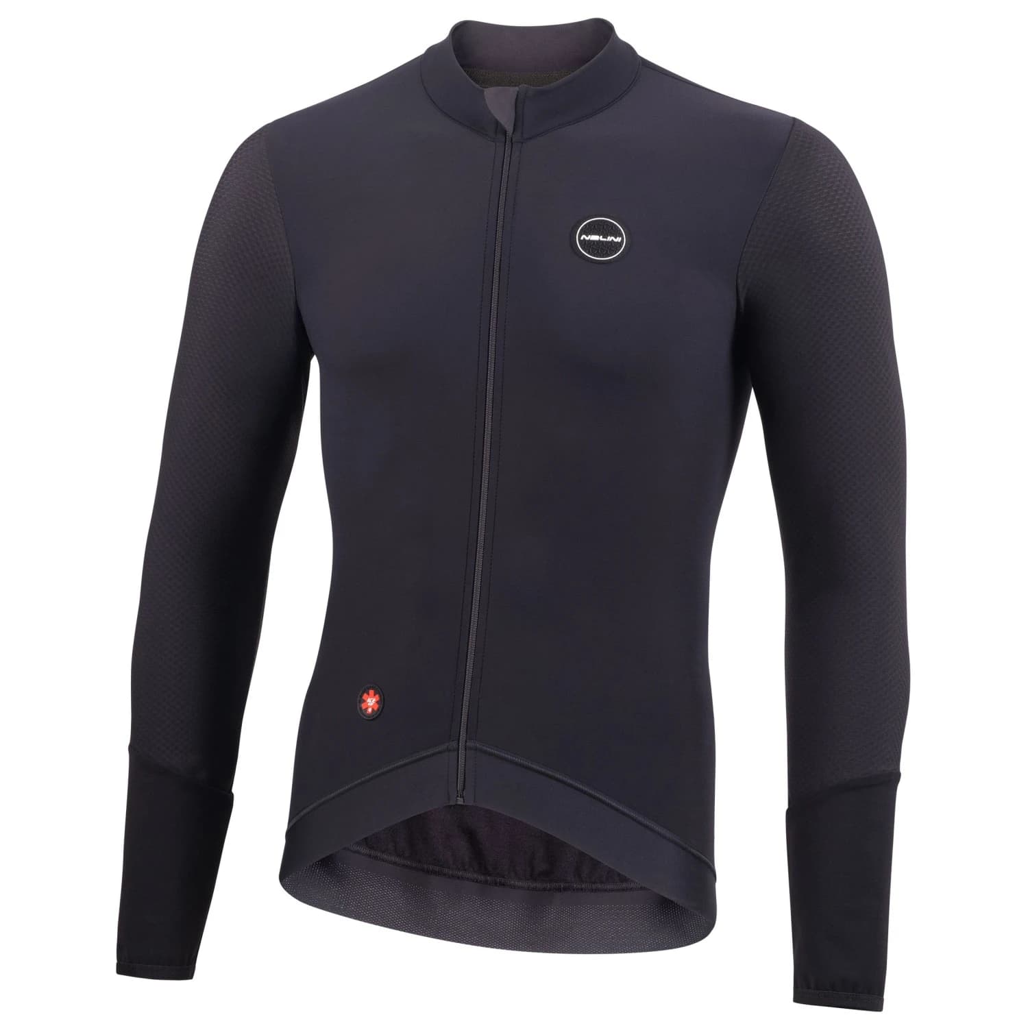 Мъжка фланелка с дълъг ръкав за колоездене Nalini Ergo Warm Jersey Cycling jersey - Black