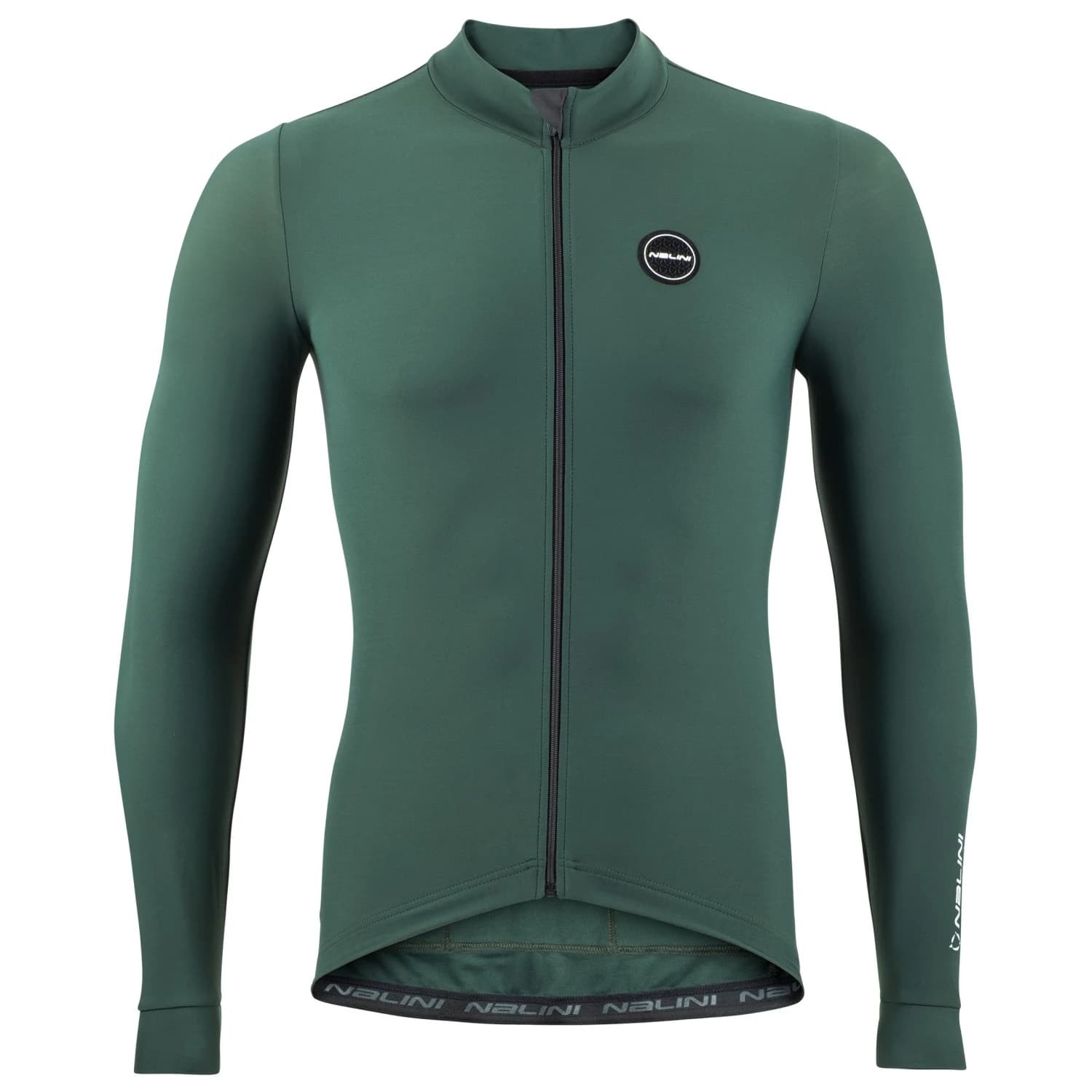 Фланелка с дълъг ръкав за колоездене Nalini New Soft Wrap L/S Jersey Cycling jersey - Grren Pine