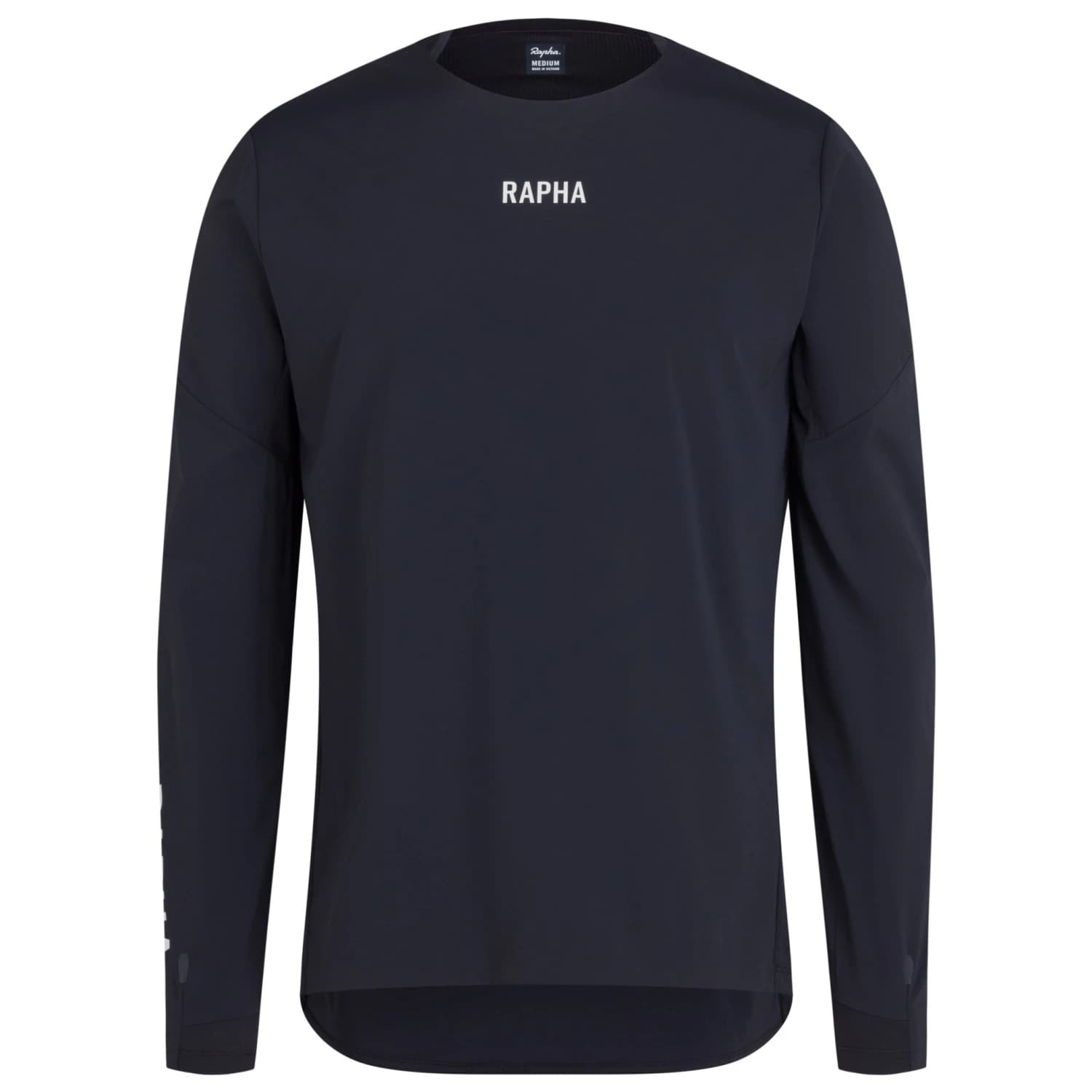 Мъжка фланелка с дълъг ръкав за колоездене Rapha Trail Finale Windblock Jersey Cycling jersey - Black / White