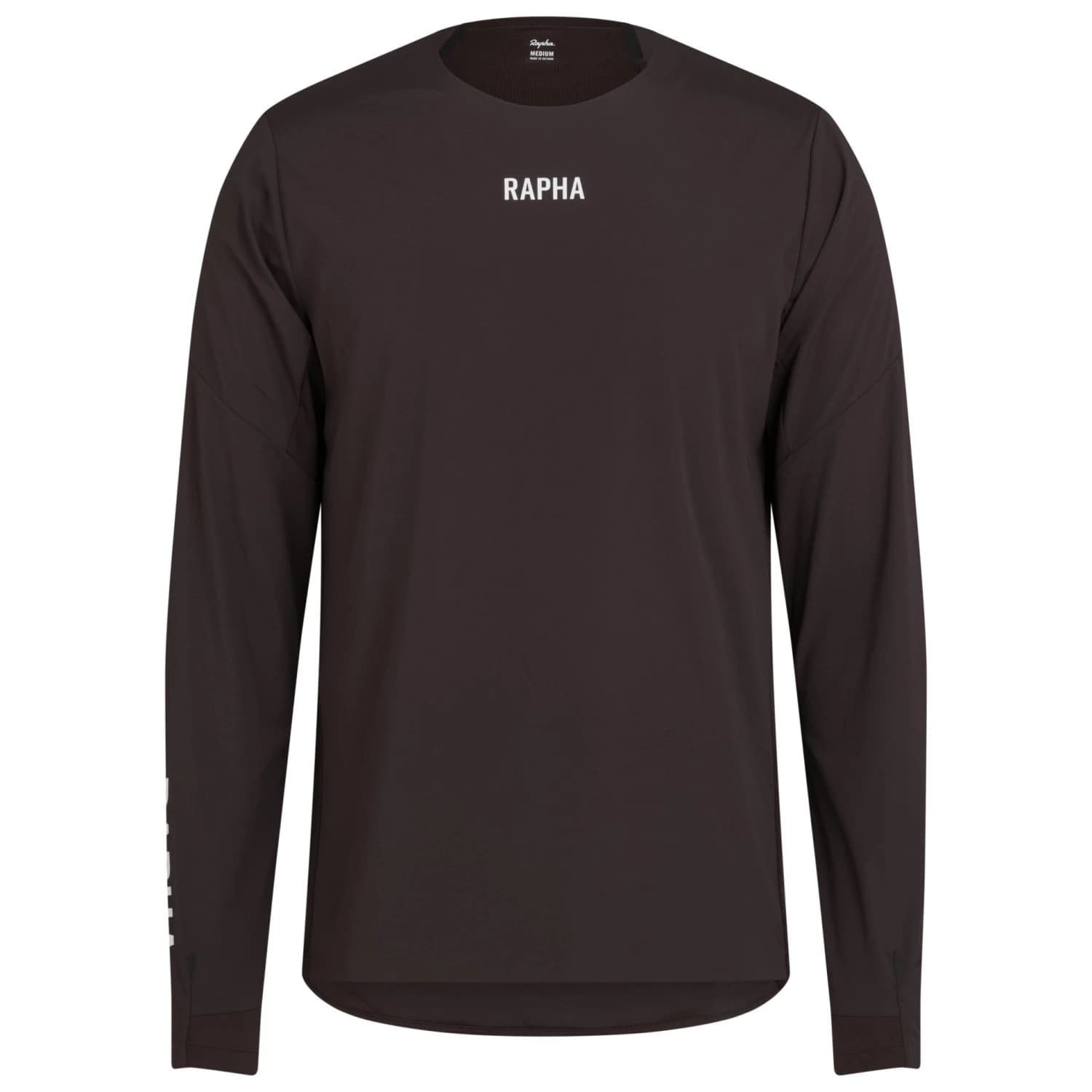 Фланелка с дълъг ръкав за колоездене Rapha Trail Finale Windblock Jersey Cycling jersey - Deep Chocolate / White