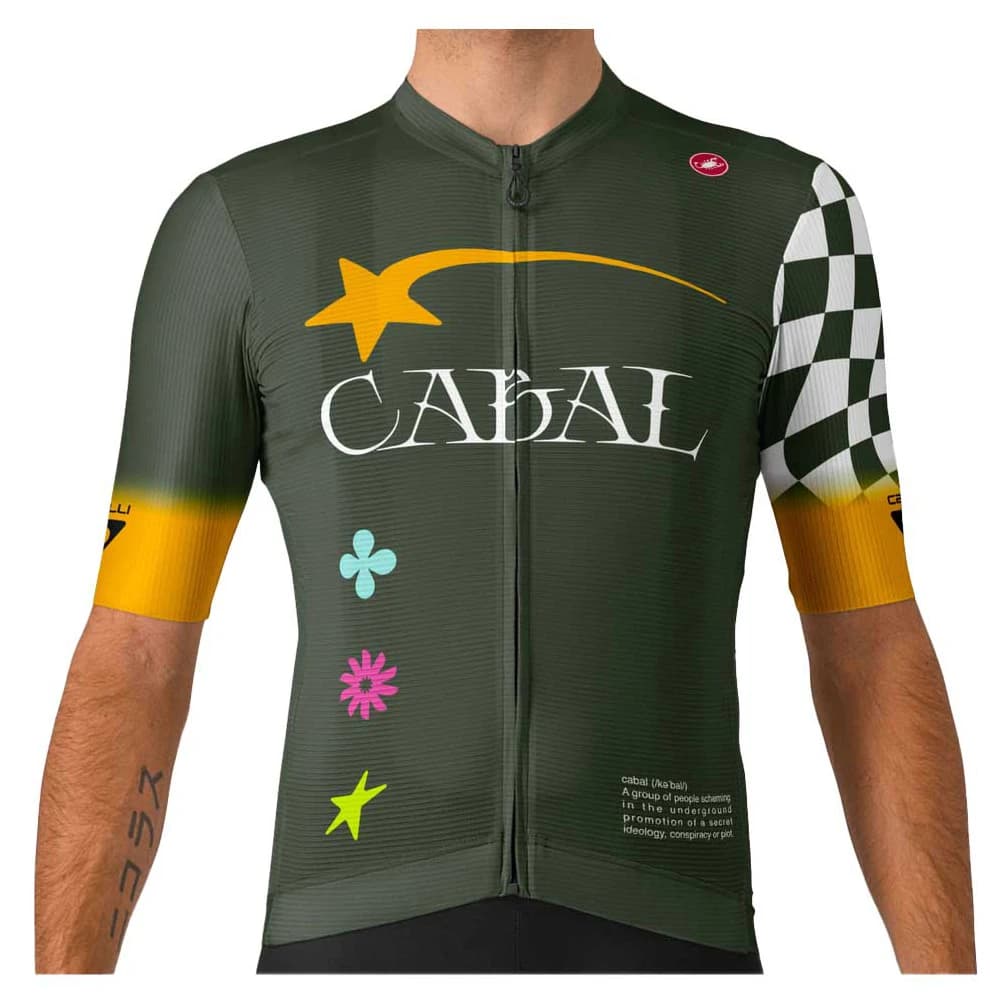 Мъжка фланелка с къс ръкав за колоездене Castelli Espresso Jersey Cycling jersey - Rafael