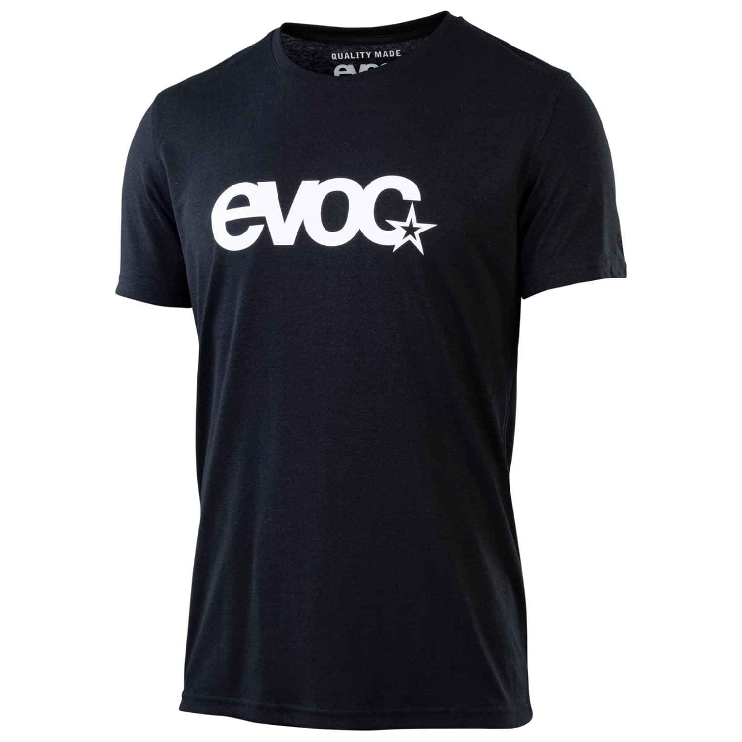 Мъжка фланелка с къс ръкав за колоездене Evoc T-Shirt Logo T-shirt - Black / White