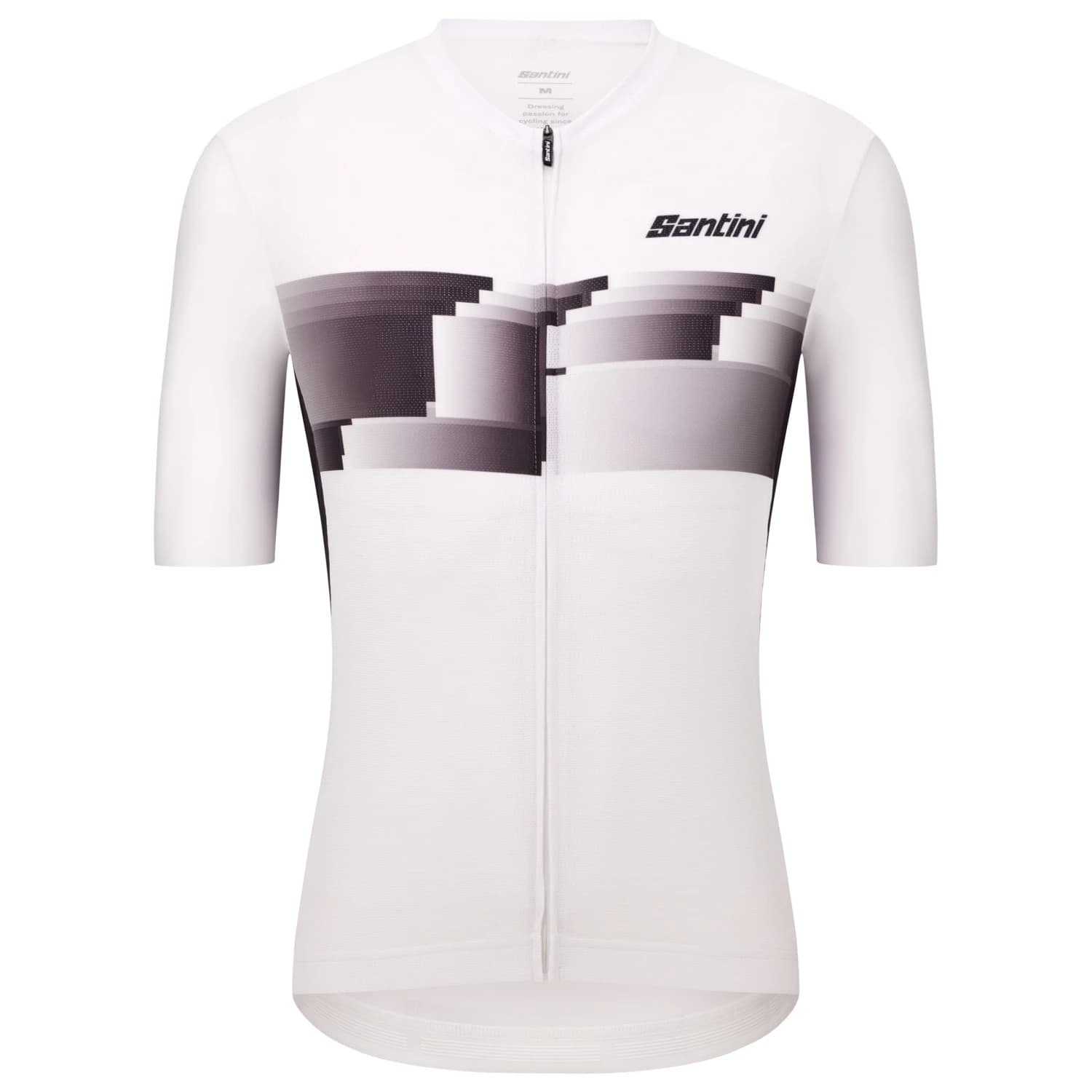 Мъжка фланелка с къс ръкав за колоездене Santini Verve S/S Jersey Cycling jersey - Bianco