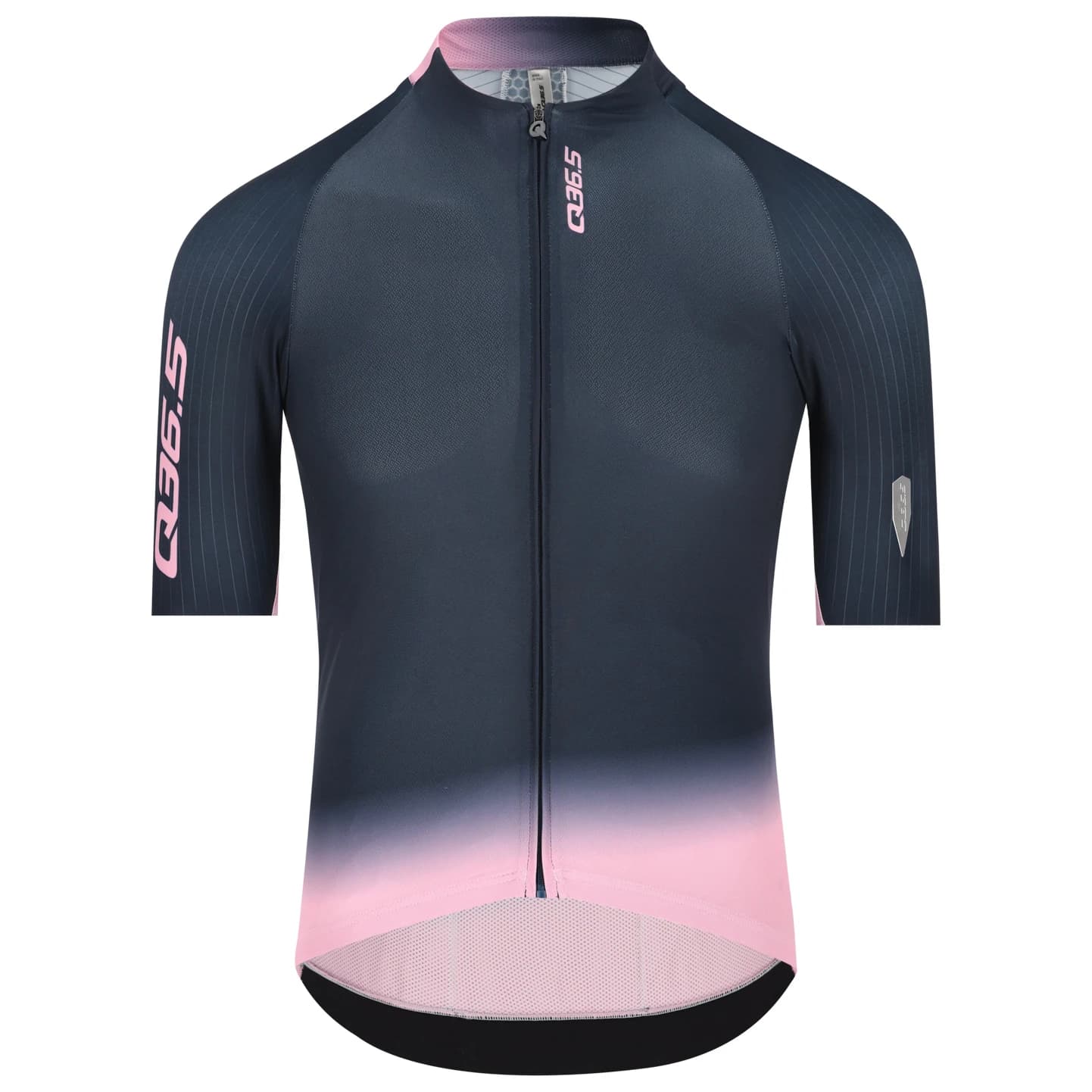 Мъжка фланелка с къс ръкав за колоездене Q36.5 Gregarius Pro Collar Fade Signature Jersey Cycling jersey - Nautica Blue