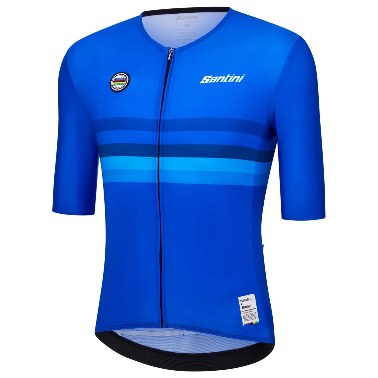 Фланелка с къс ръкав за колоездене Santini UCI World Champion Jersey Cycling jersey - Italy