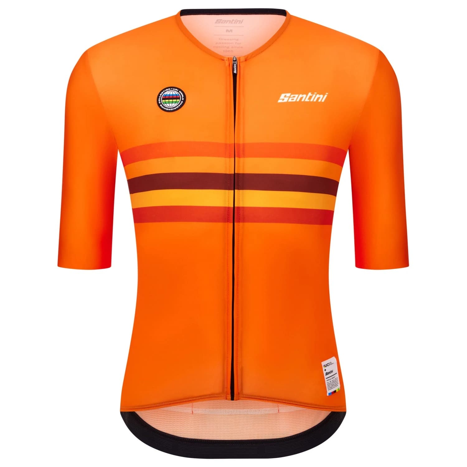 Фланелка с къс ръкав за колоездене Santini UCI World Champion Jersey Cycling jersey - Netherlands