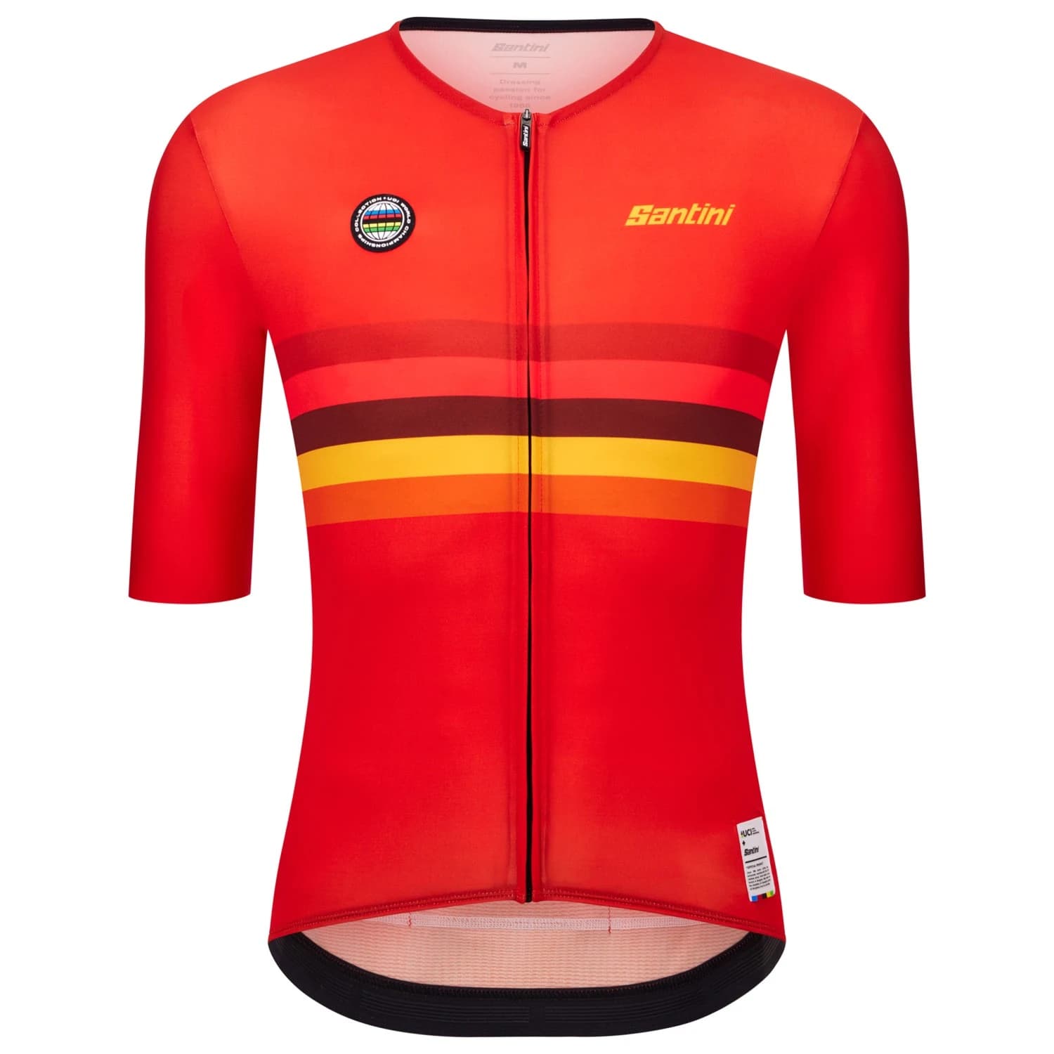 Фланелка с къс ръкав за колоездене Santini UCI World Champion Jersey Cycling jersey - Spain