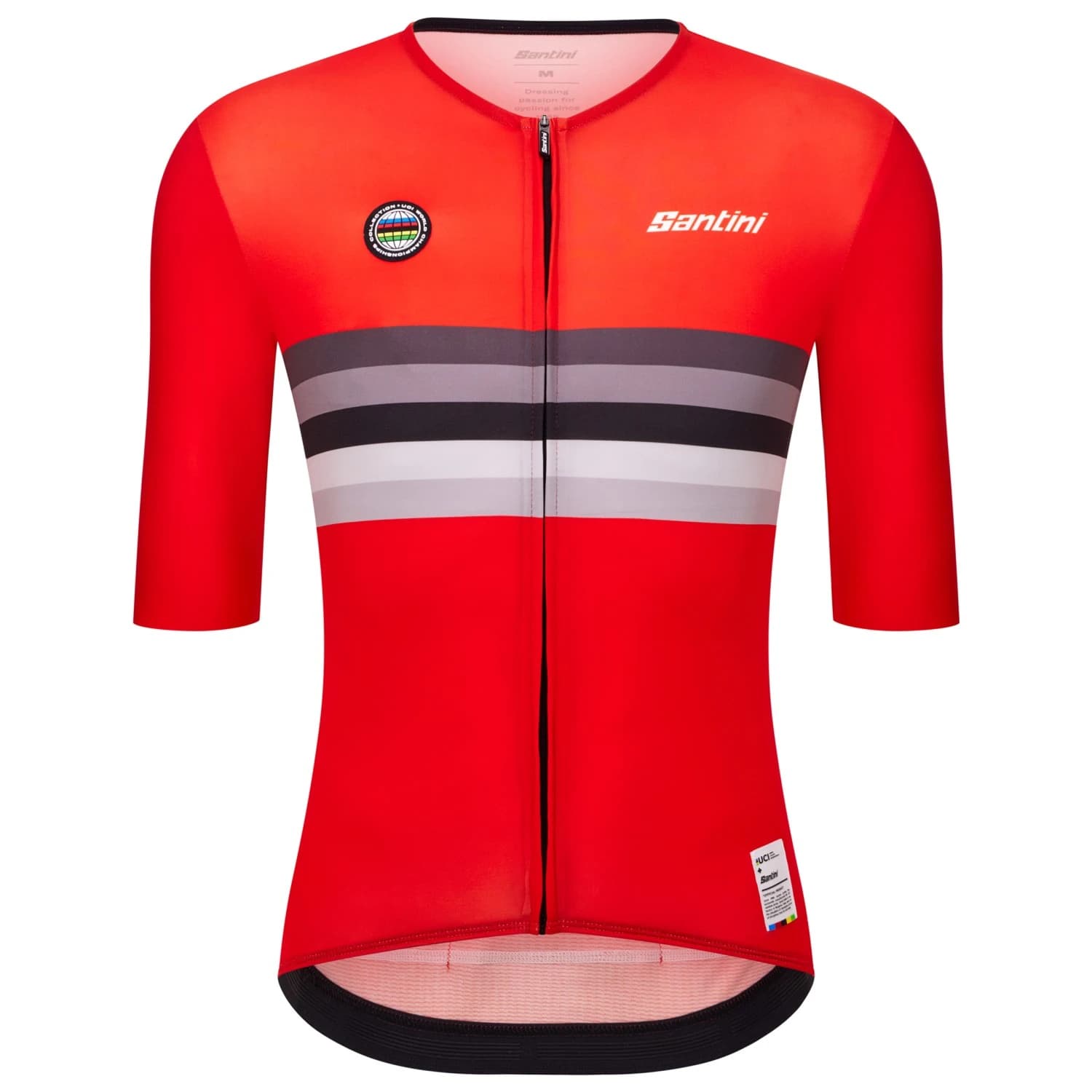 Фланелка с къс ръкав за колоездене Santini UCI World Champion Jersey Cycling jersey - Switzerland