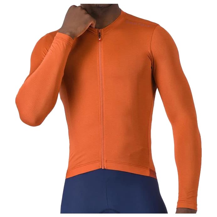 Мъжка фланелка с дълъг ръкав за колоездене Castelli Espresso 2 L/S Jersey Cycling jersey - Paprika