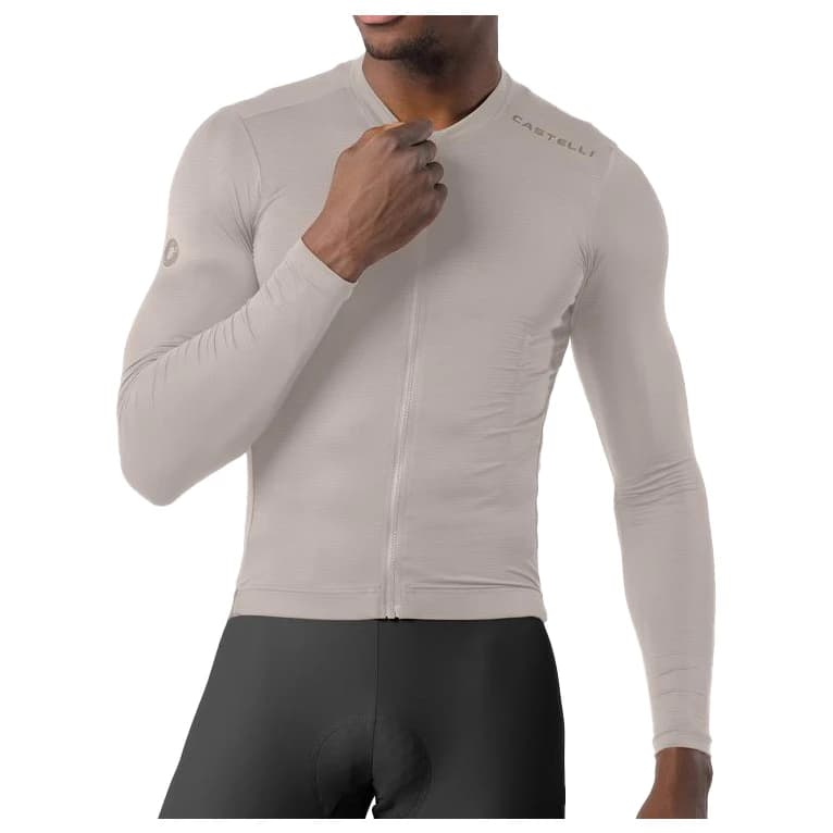 Мъжка фланелка с дълъг ръкав за колоездене Castelli Espresso 2 L/S Jersey Cycling jersey - Silver Moon