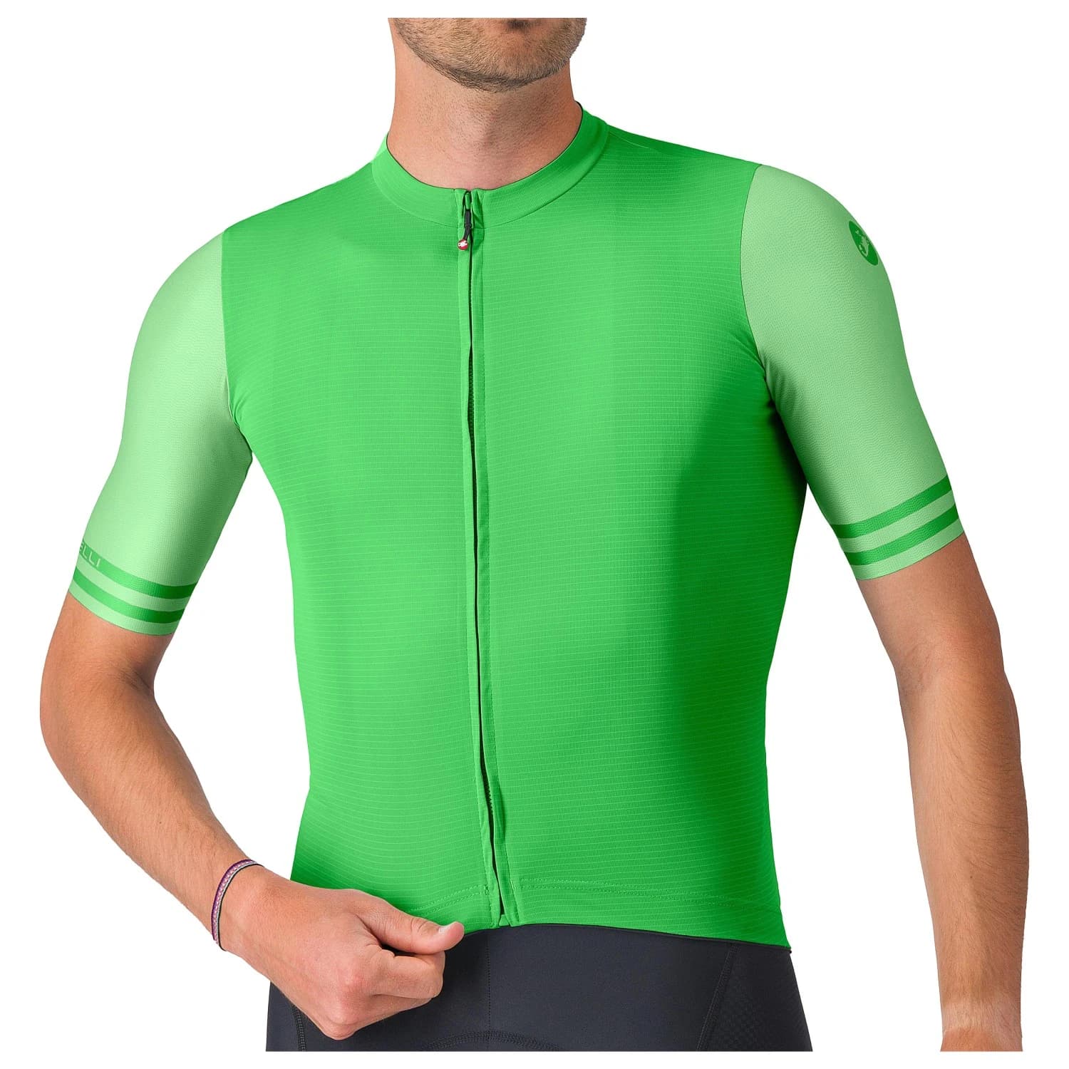 Мъжка фланелка с къс ръкав за колоездене Castelli Prologo Lite 2 Jersey Cycling jersey - Kelly Green