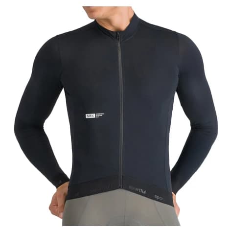 Мъжка фланелка с дълъг ръкав за колоездене Sportful SRK Jersey Long Sleeves Cycling jersey - Black