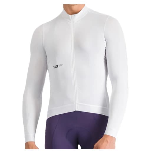 Мъжка фланелка с дълъг ръкав за колоездене Sportful SRK Jersey Long Sleeves Cycling jersey - White