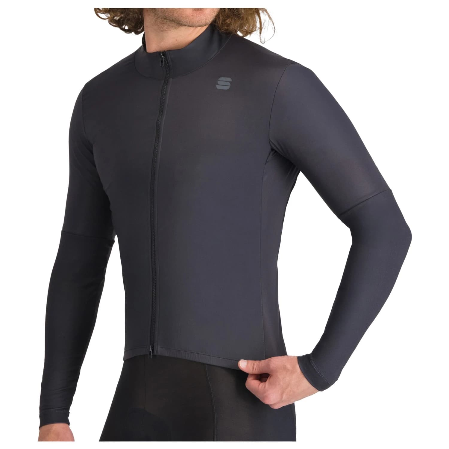 Мъжка фланелка с къс ръкав за колоездене Sportful SRK Shift Wind Jacket Cycling jersey - Black
