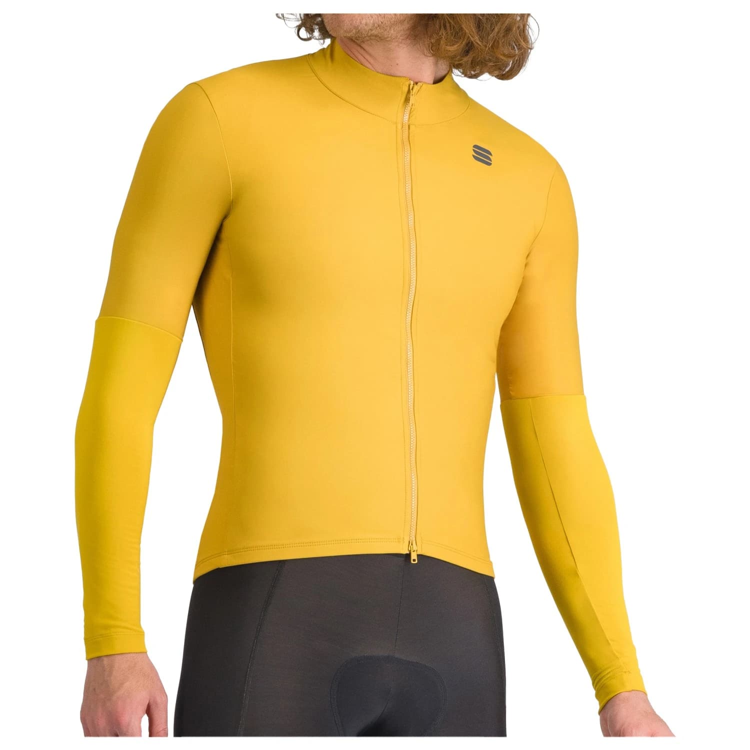 Мъжка фланелка с къс ръкав за колоездене Sportful SRK Shift Wind Jacket Cycling jersey - Gold Leaf