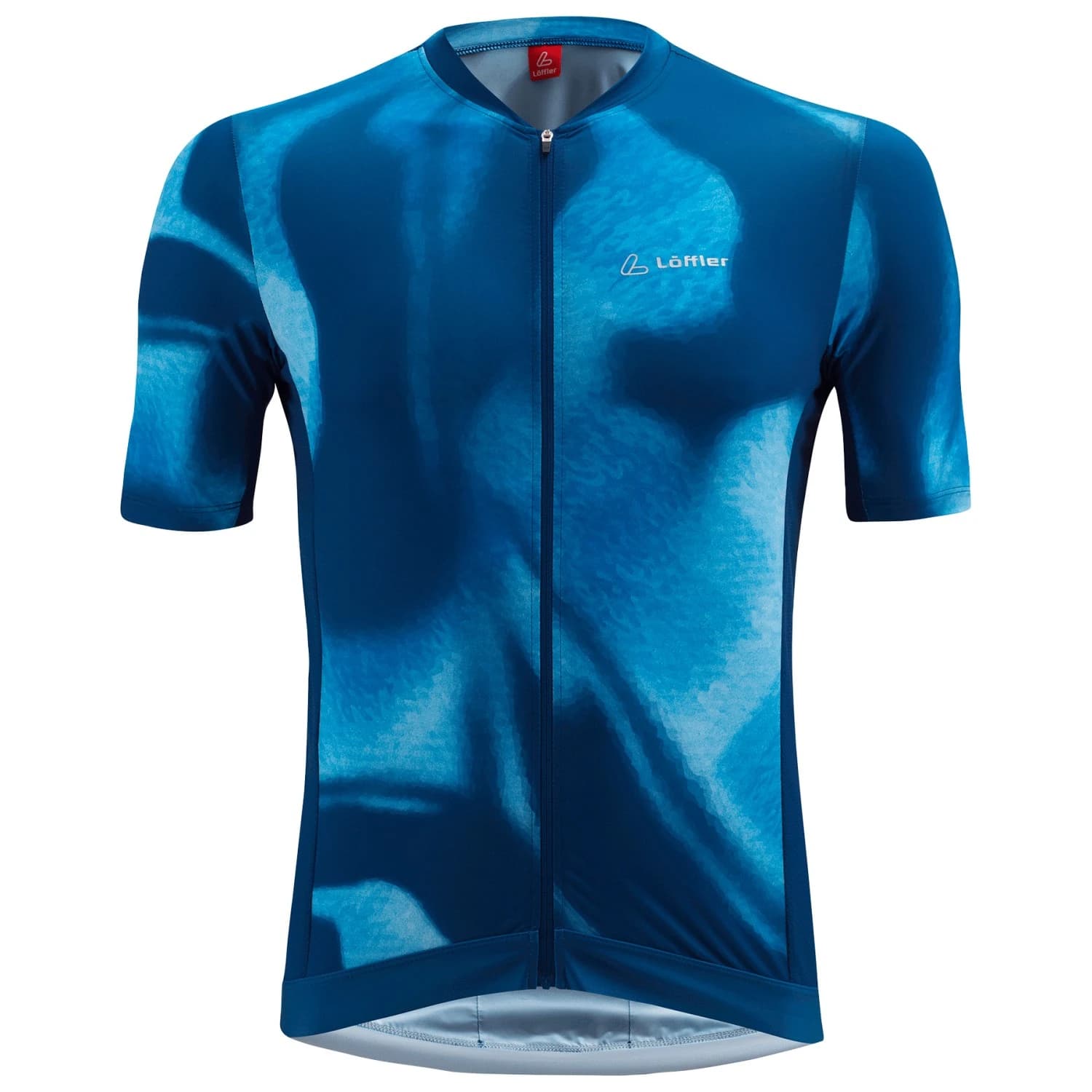 Мъжка фланелка с къс ръкав за колоездене Löffler Bike Jersey Full-Zip PSY Mid Cycling jersey - Navy