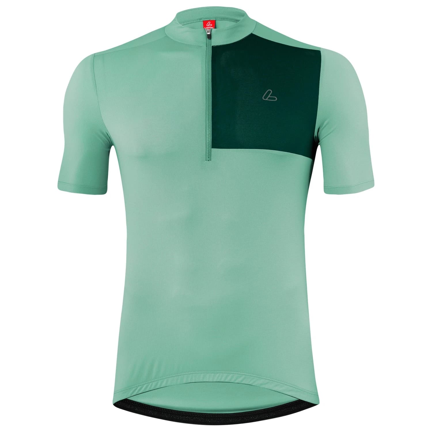 Мъжка фланелка с къс ръкав за колоездене Löffler Bike Jersey Half-Zip Skys Block Mid Cycling jersey - Cottage