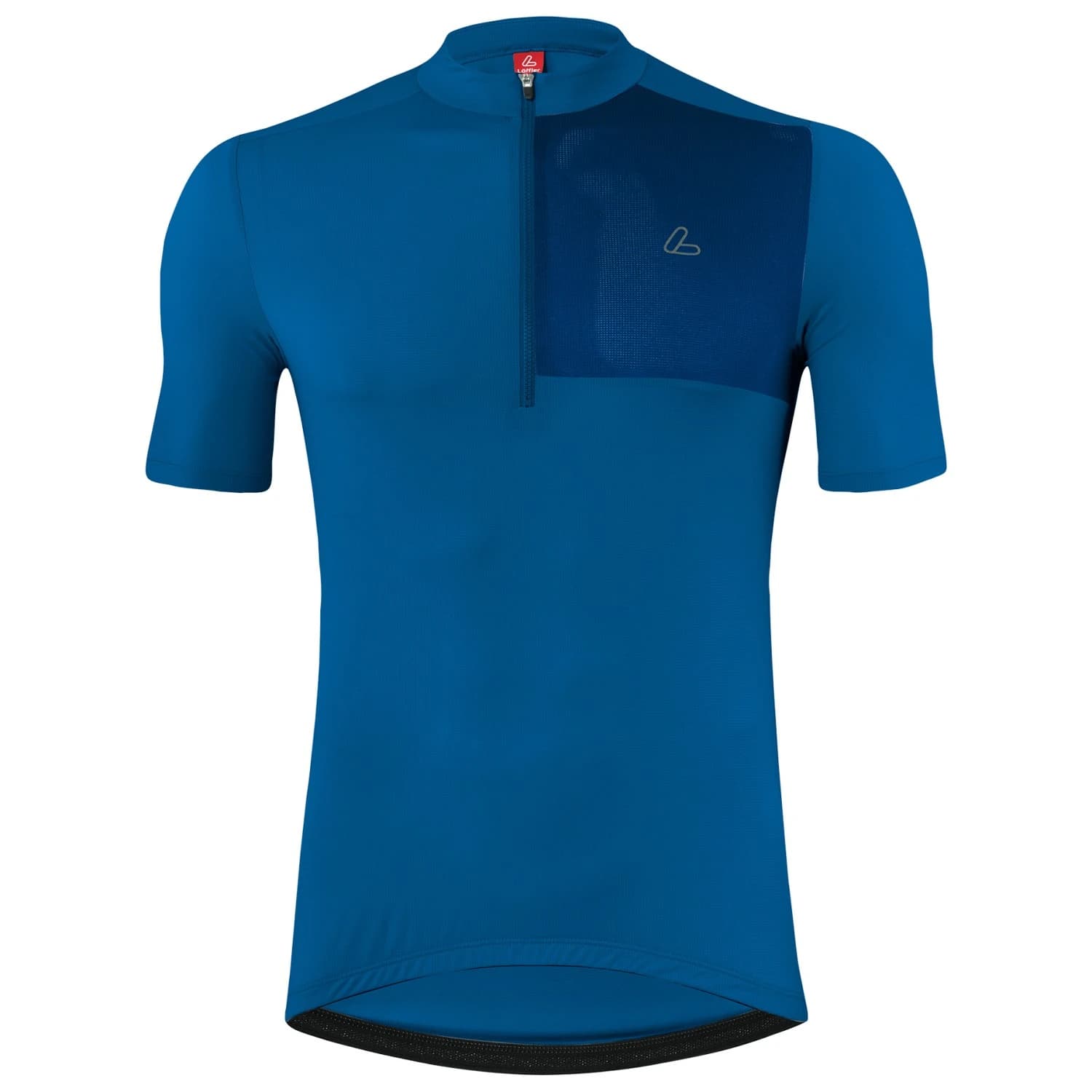 Мъжка фланелка с къс ръкав за колоездене Löffler Bike Jersey Half-Zip Skys Block Mid Cycling jersey - Marin