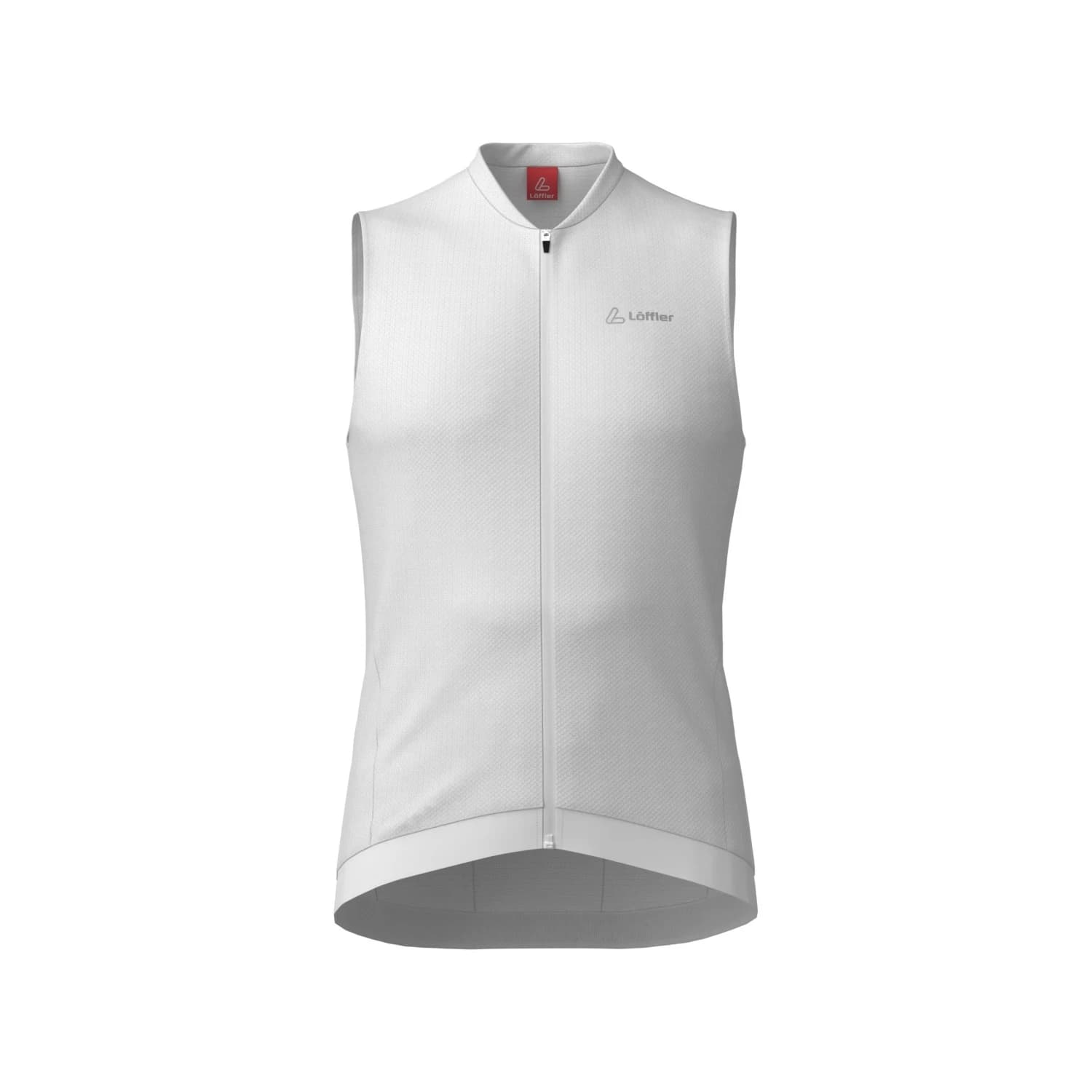 Мъжки потник за колоездене Löffler Bike Sleeveless Jersey Full-Zip Vent Mid Cycling singlet - White
