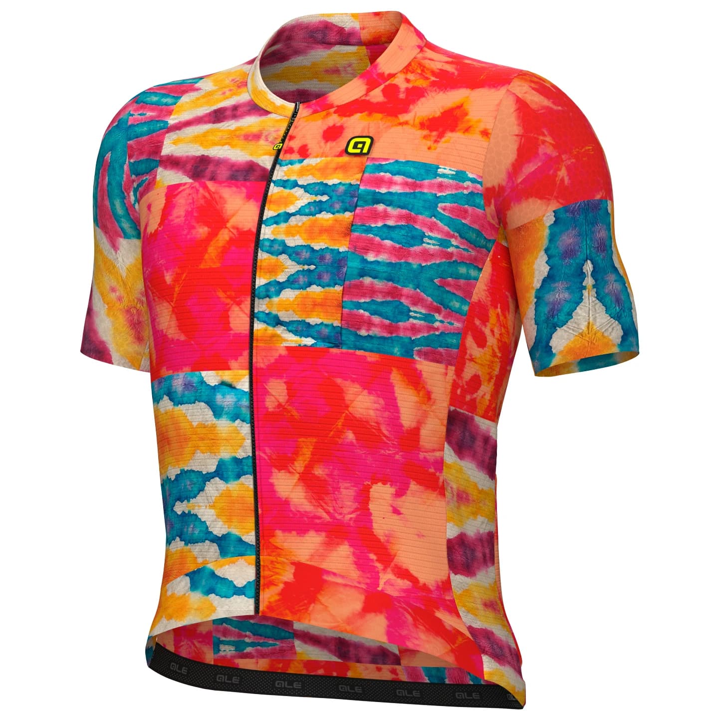 Мъжка фланелка с къс ръкав за колоездене Alé PR-E Clorofilla S/S Jersey Cycling jersey - Orange Combo