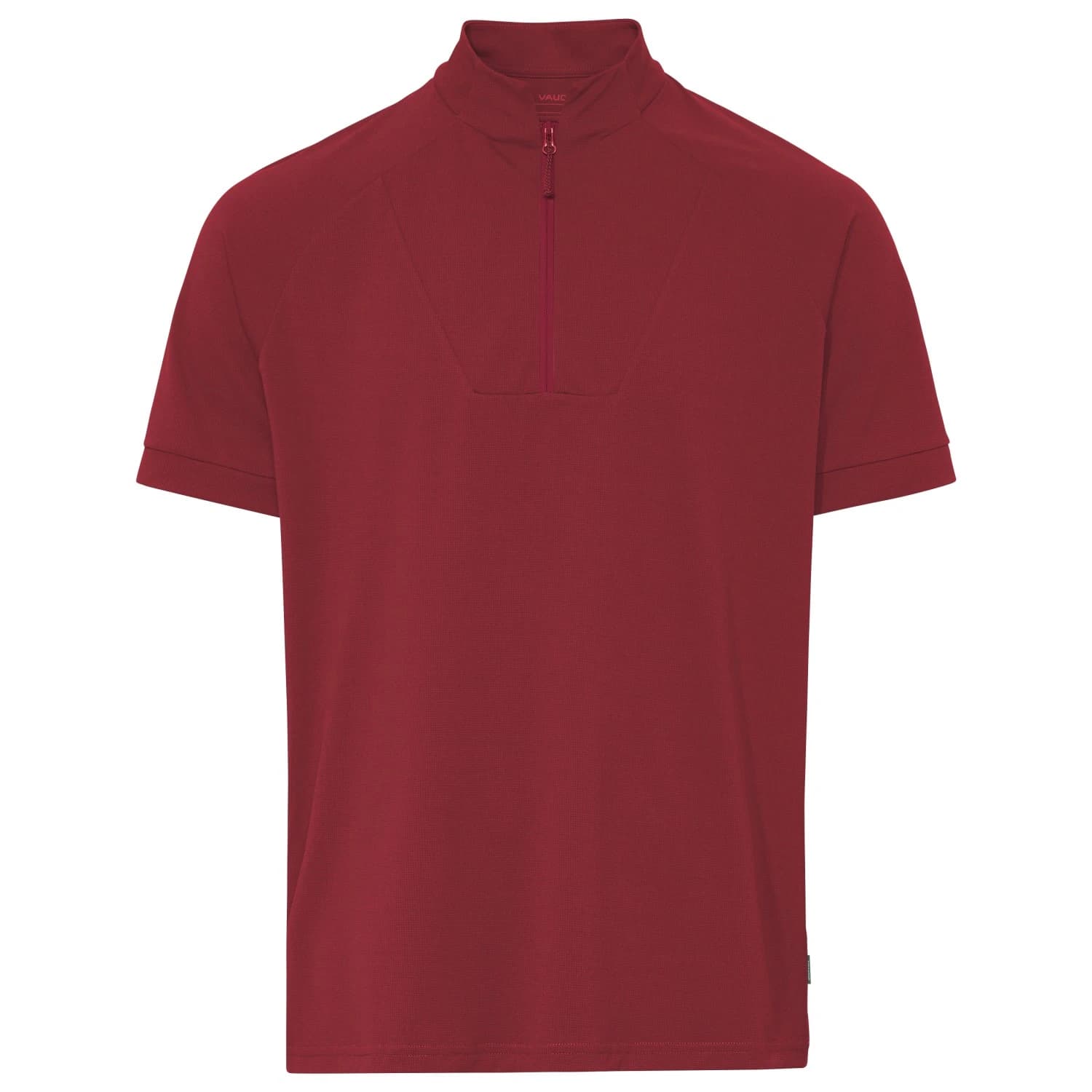 Мъжка фланелка с къс ръкав за колоездене Vaude Adlux Half Zip Shirt Cycling jersey - Carmine