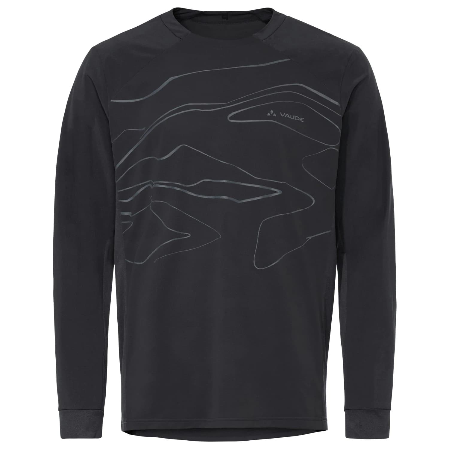 Мъжка фланелка с дълъг ръкав за колоездене Vaude Moab L/S Pro Shirt Cycling jersey - Black / Black