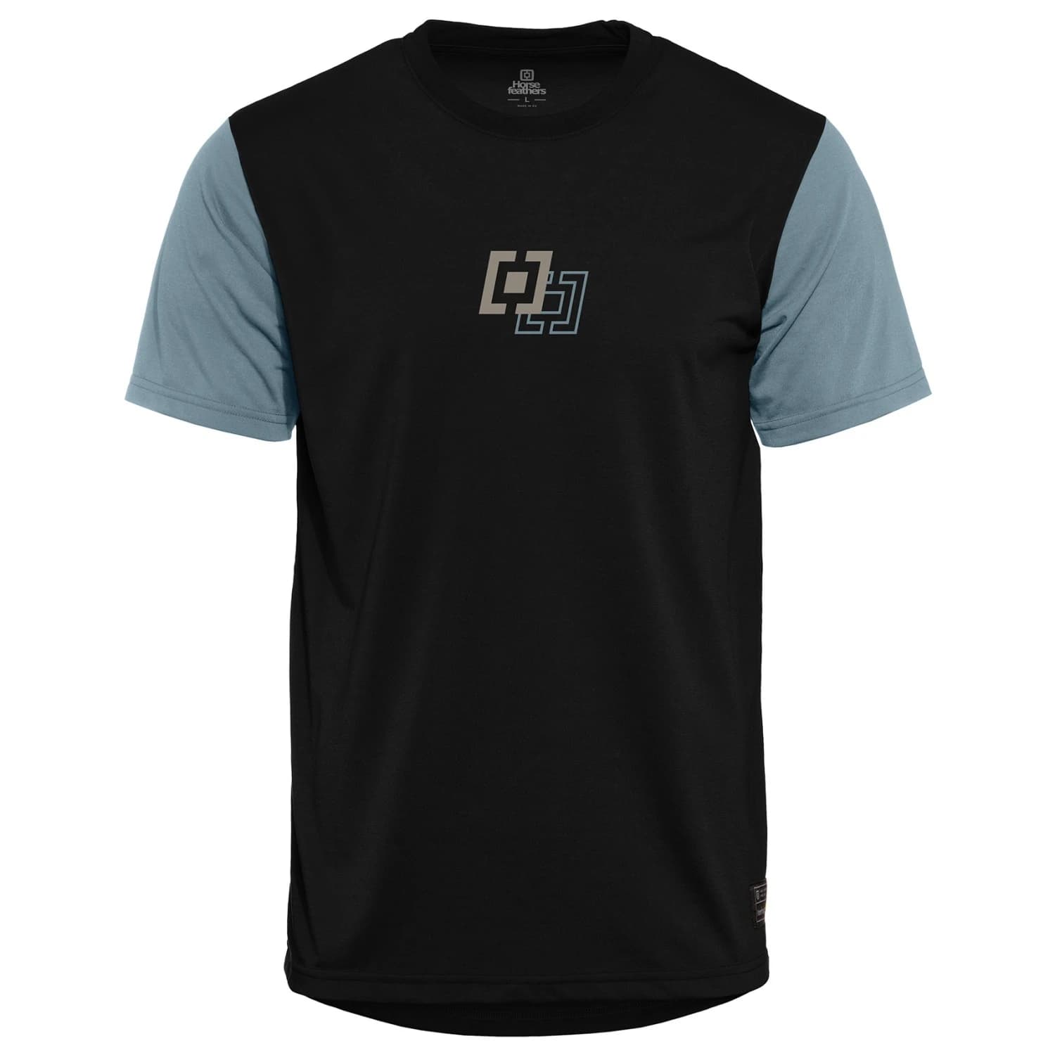 Мъжка фланелка с къс ръкав за колоездене Horsefeathers Fury Bike Jersey Cycling jersey - Black / Citadel