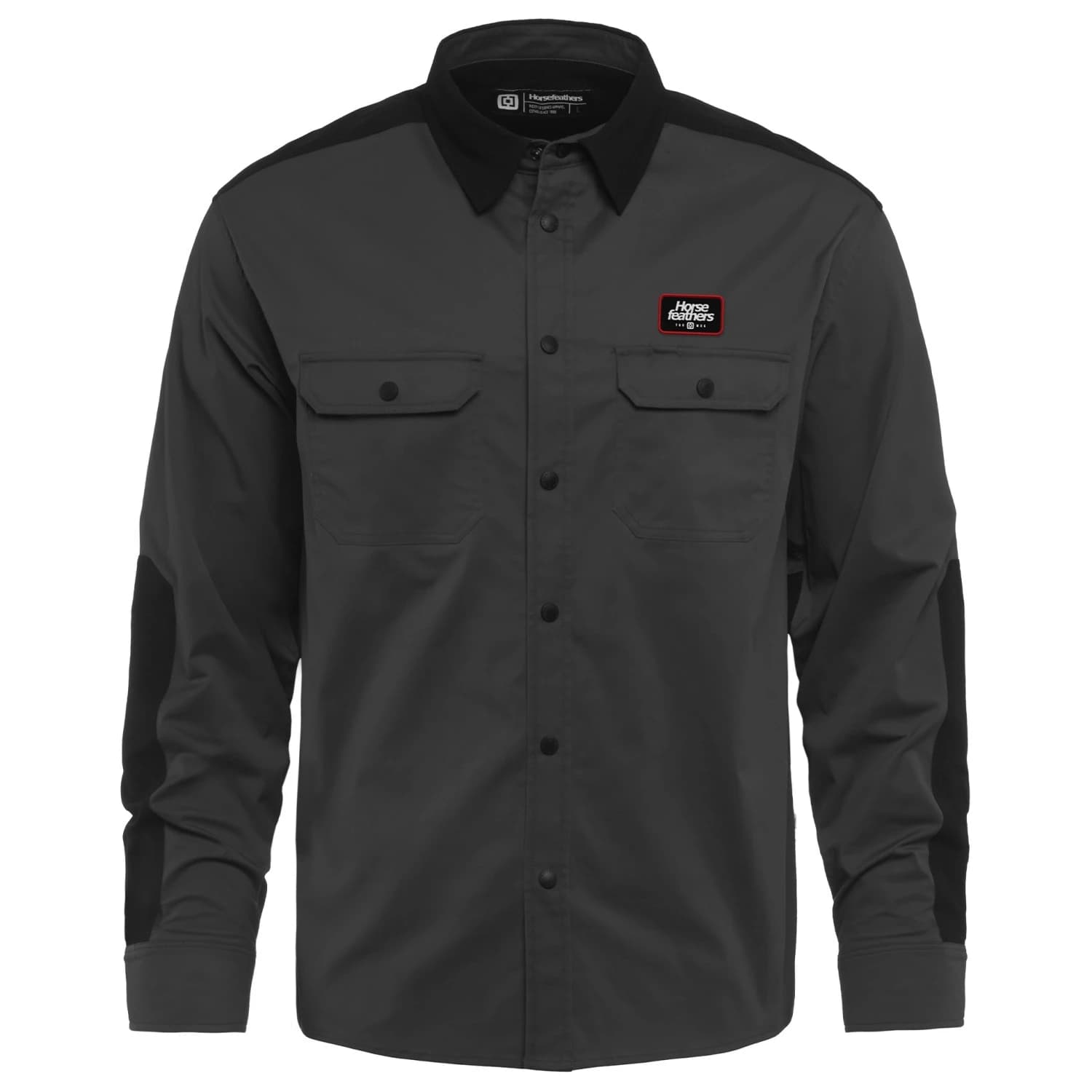 Мъжка фланелка с дълъг ръкав за колоездене Horsefeathers Prom Shirt Cycling jersey - Dark Gray