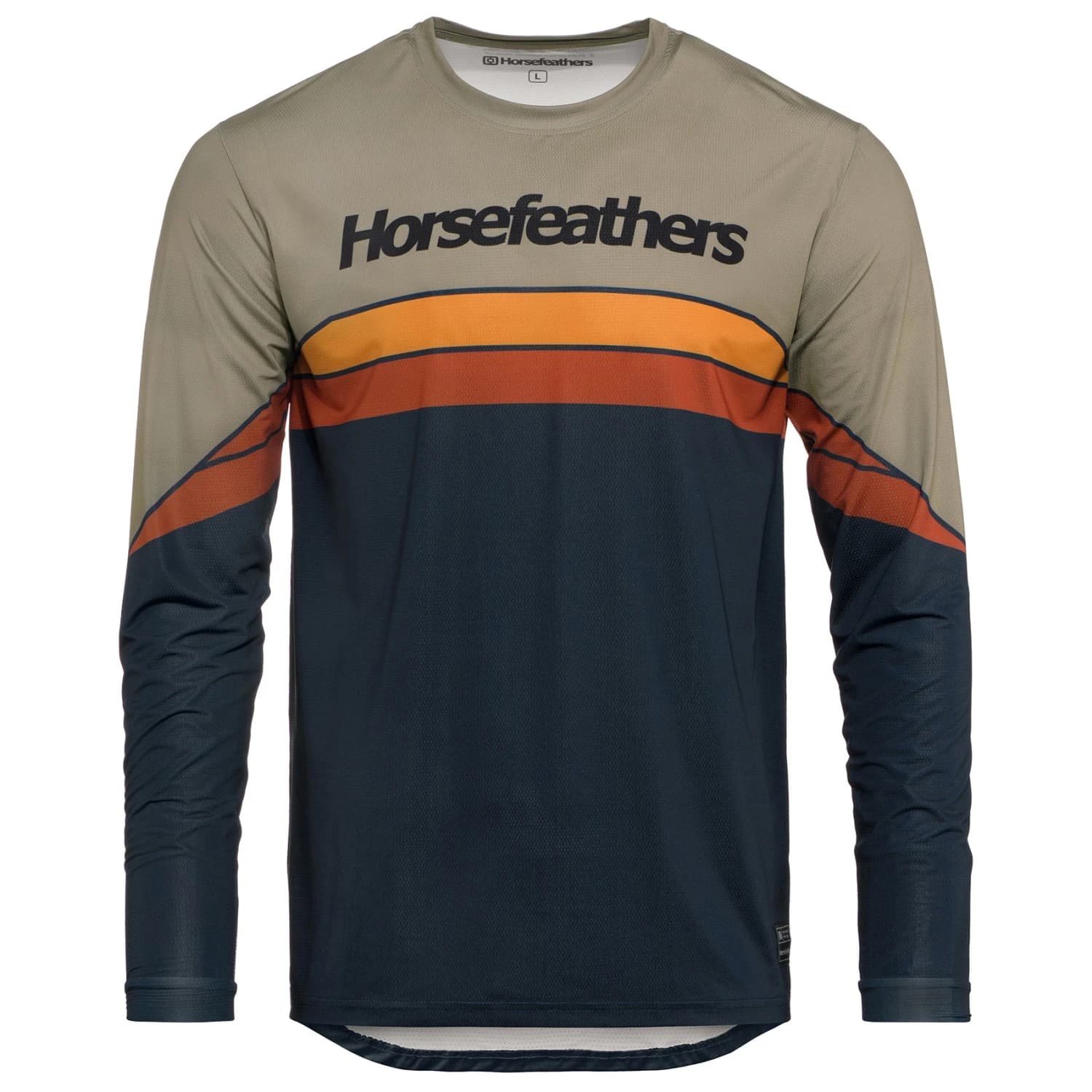 Мъжка фланелка с дълъг ръкав за колоездене Horsefeathers Quantum L/S Bike Jersey Cycling jersey - Indigo / Taupe