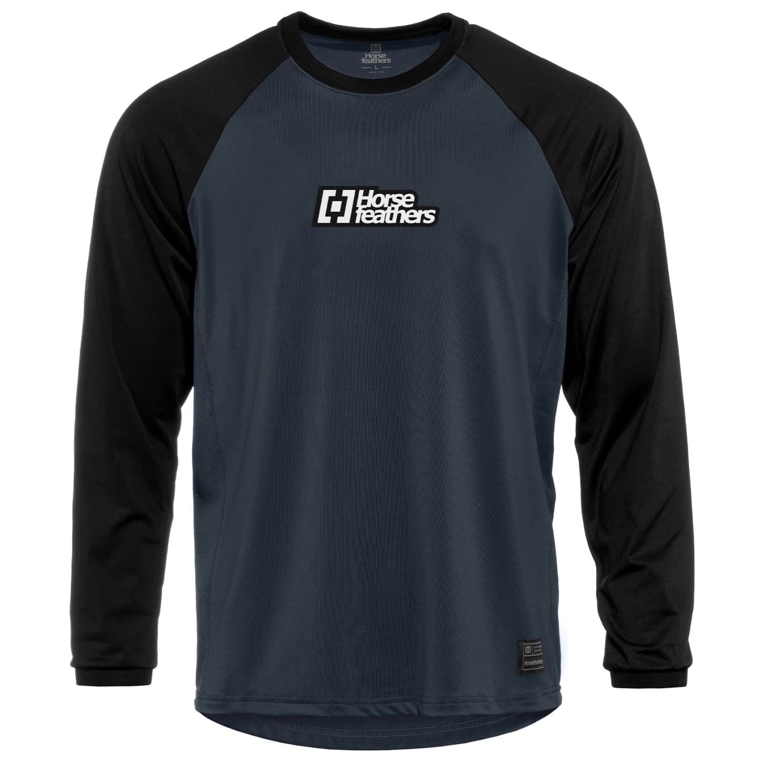 Мъжка фланелка с дълъг ръкав за колоездене Horsefeathers Spike L/S Bike Jersey Cycling jersey - Indigo / Black