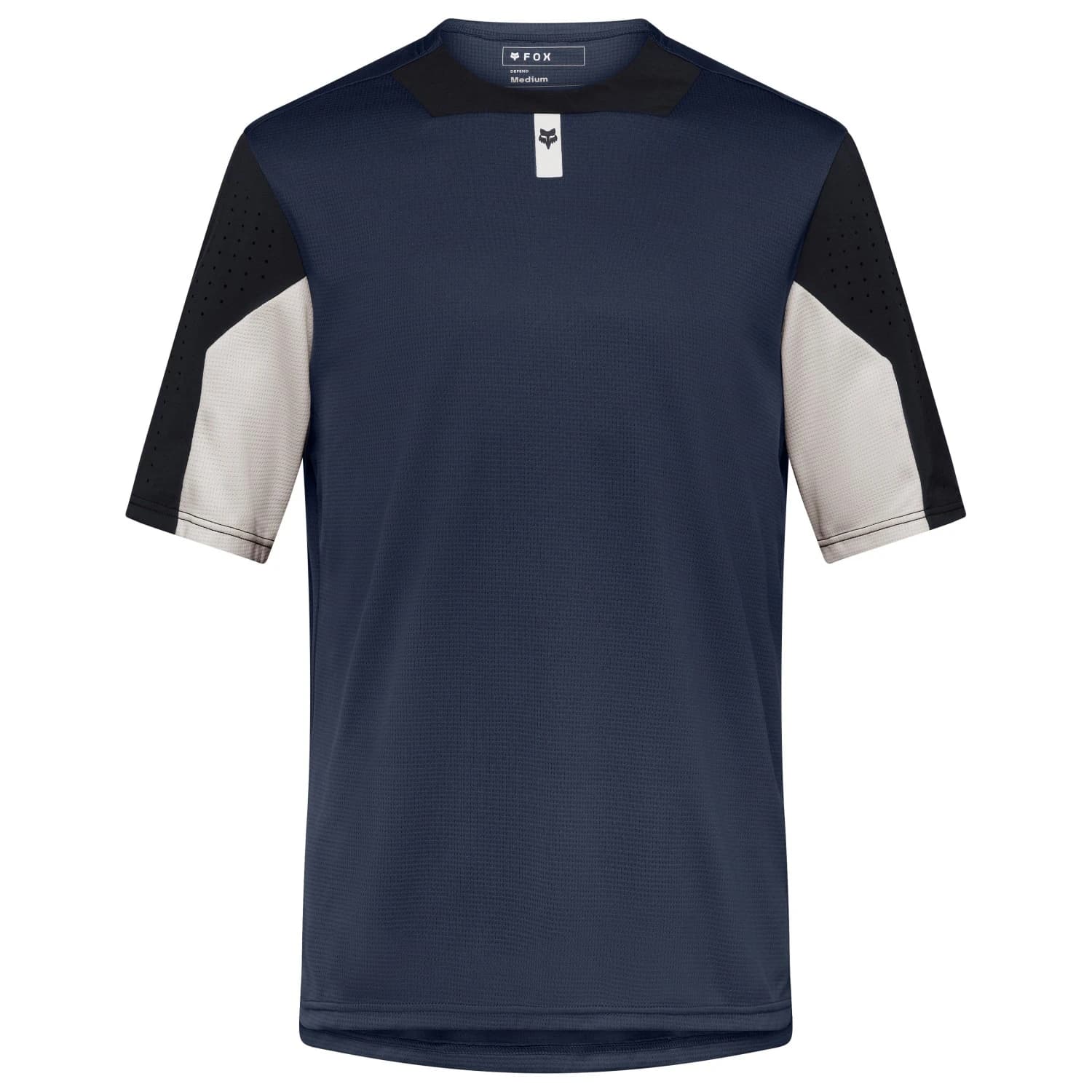 Мъжка фланелка с къс ръкав за колоездене FOX Racing Defend S/S Jersey Cycling jersey - Galaxy Blue