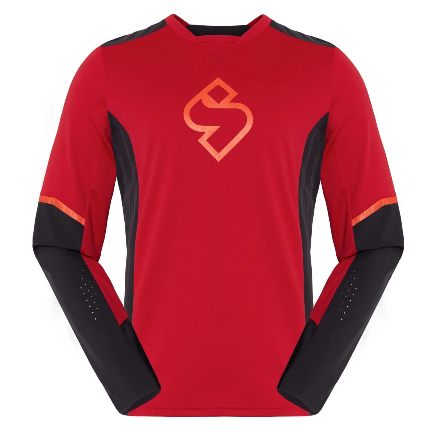 Мъжка фланелка с дълъг ръкав за колоездене Sweet Protection Hunter II Park Long Sleeve Cycling jersey - Red Chilli