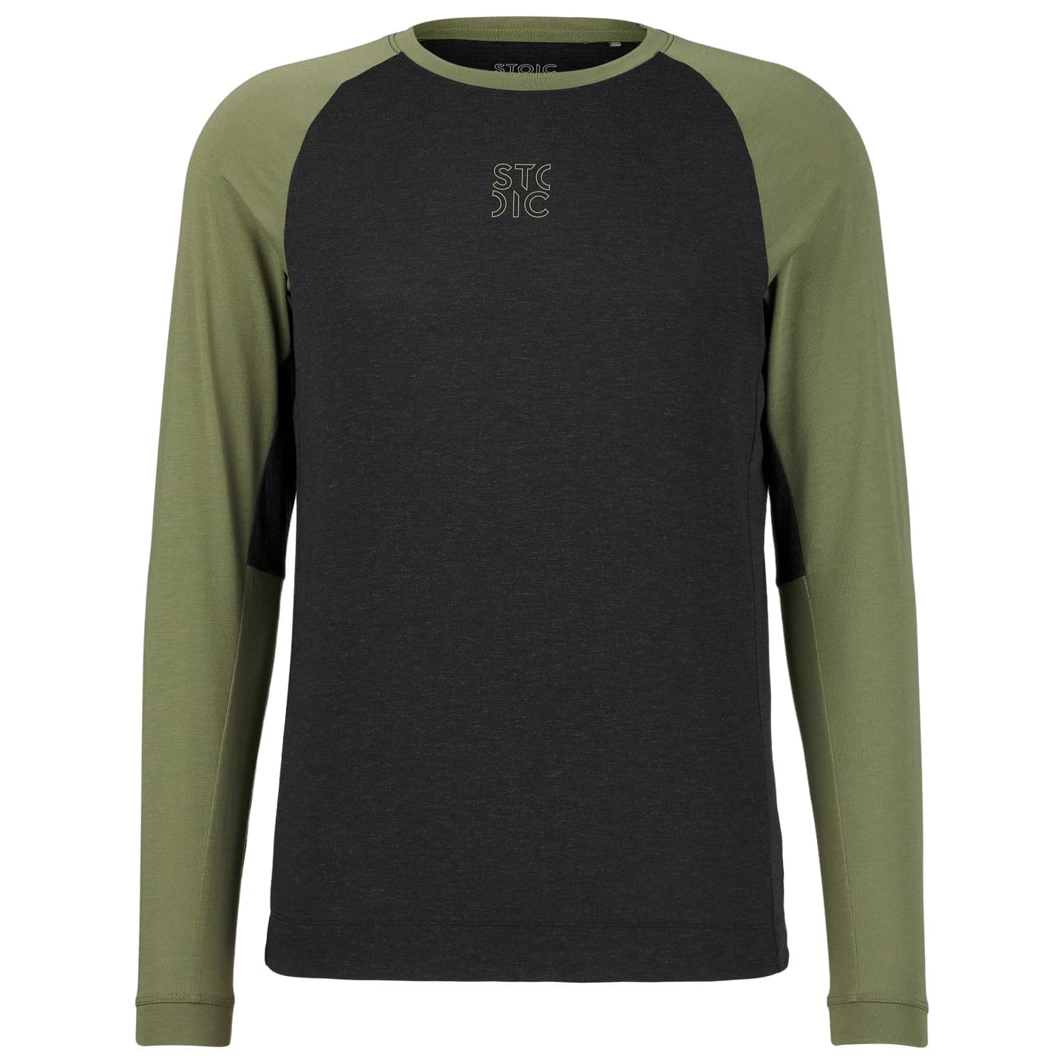 Мъжка фланелка с дълъг ръкав за колоездене Stoic PerformanceMerino LofsdalenSt. MTB L/S Cycling jersey - Moss Green / Black