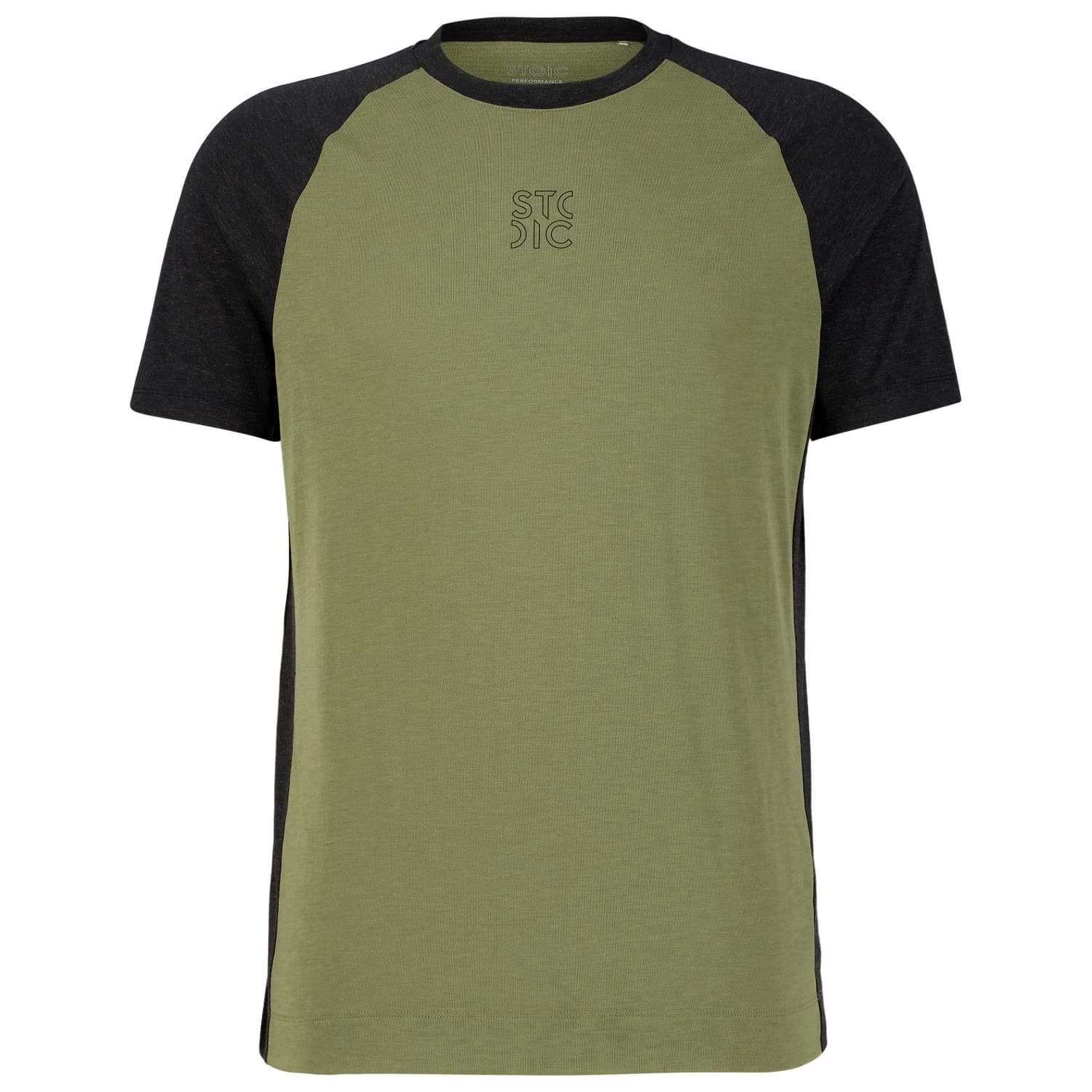 Мъжка фланелка с къс ръкав за колоездене Stoic PerformanceMerino LofsdalenSt. MTB S/S Cycling jersey - Black / Moss Green