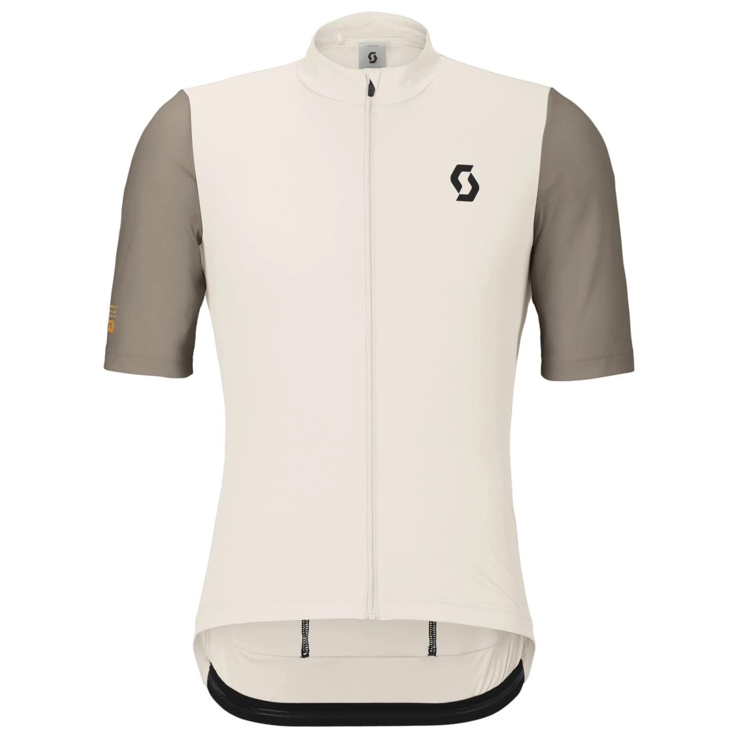Мъжка фланелка с къс ръкав за колоездене Scott Jersey Endurance S/S Cycling jersey - Cotton White / Toast Beige