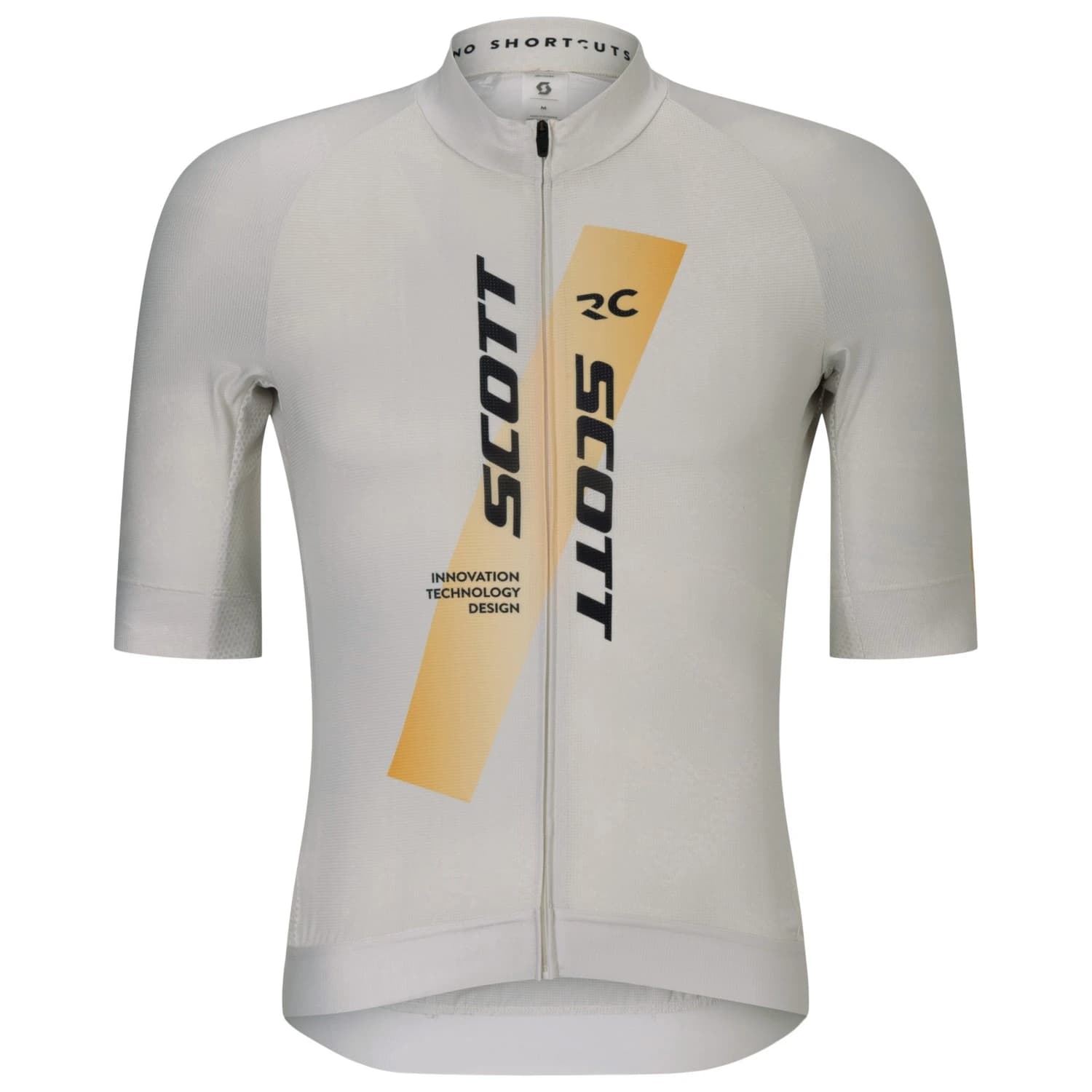 Мъжка фланелка с къс ръкав за колоездене Scott Jersey Rc Pro S/S Cycling jersey - Cotton White / Gleam Orange