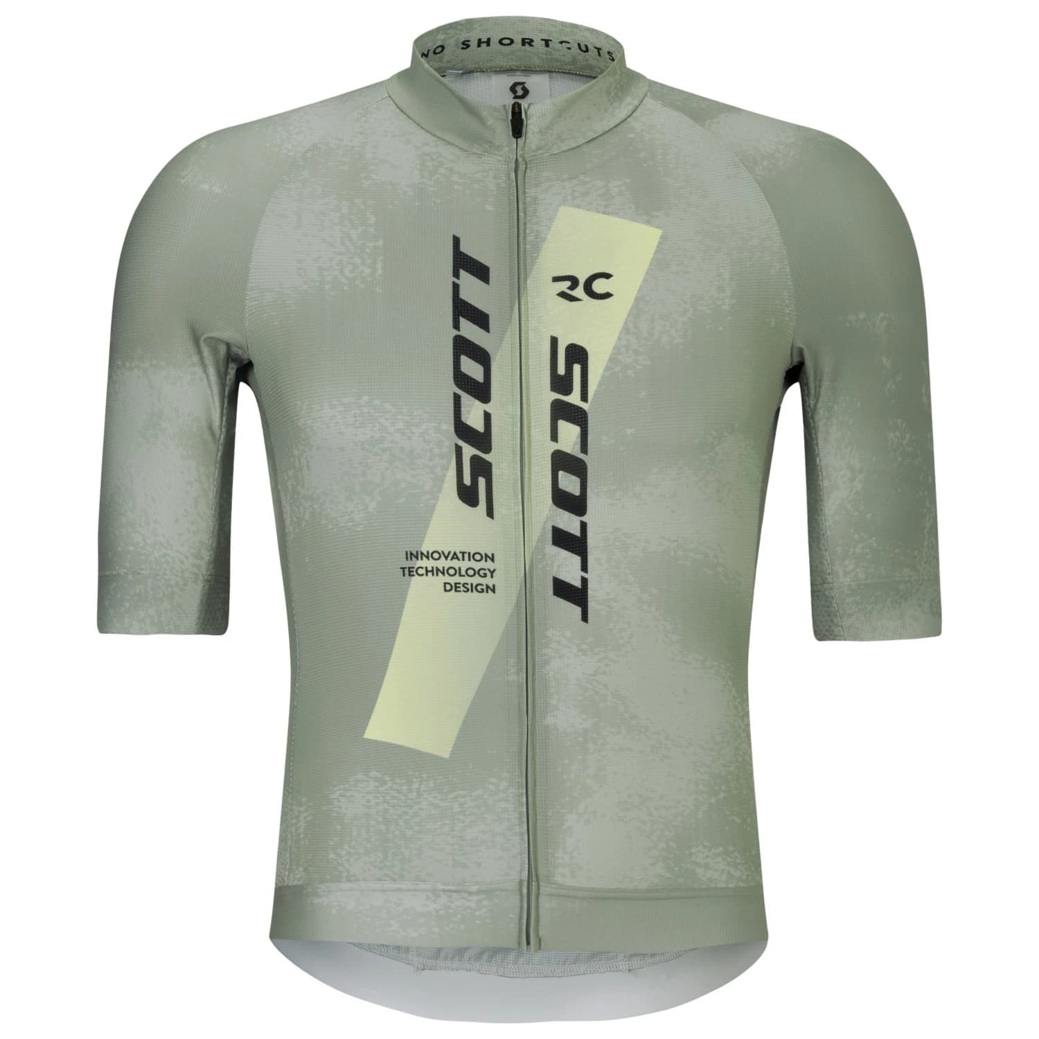 Мъжка фланелка с къс ръкав за колоездене Scott Jersey Rc Pro S/S Cycling jersey - Spray Grey / Acid Yellow